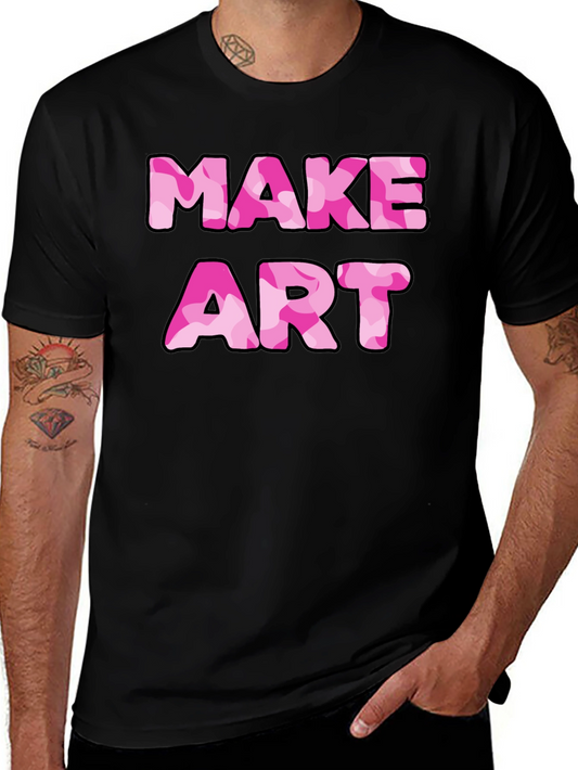 Make Art Graphic Tee - Black Cotton T-Shirt