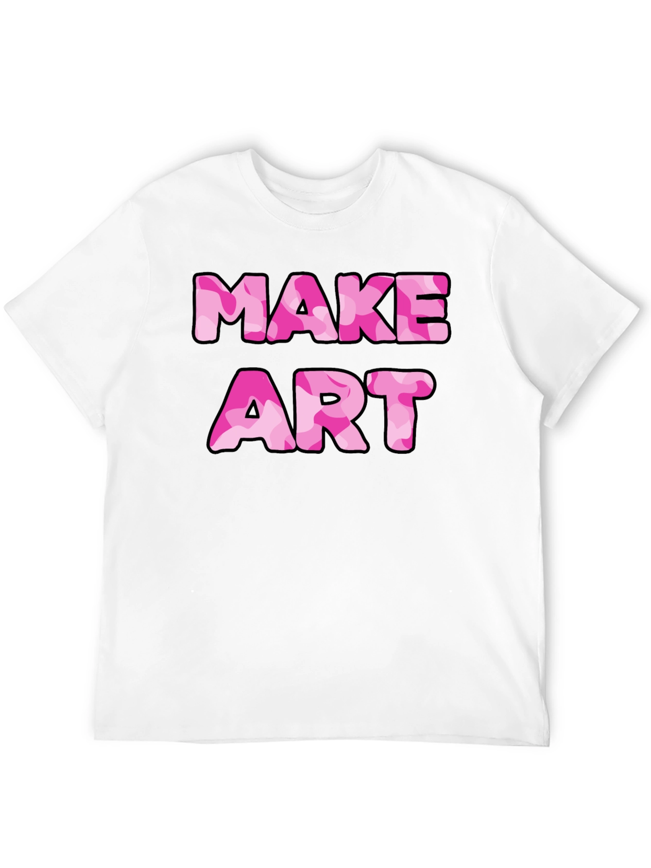 Make Art Graphic Tee - Black Cotton T-Shirt