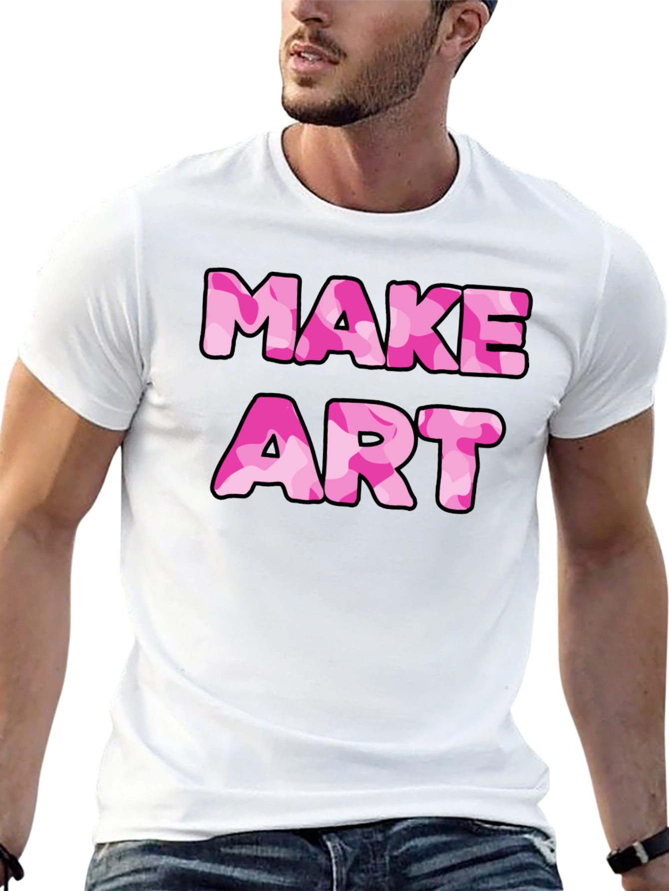 Make Art Graphic Tee - Black Cotton T-Shirt