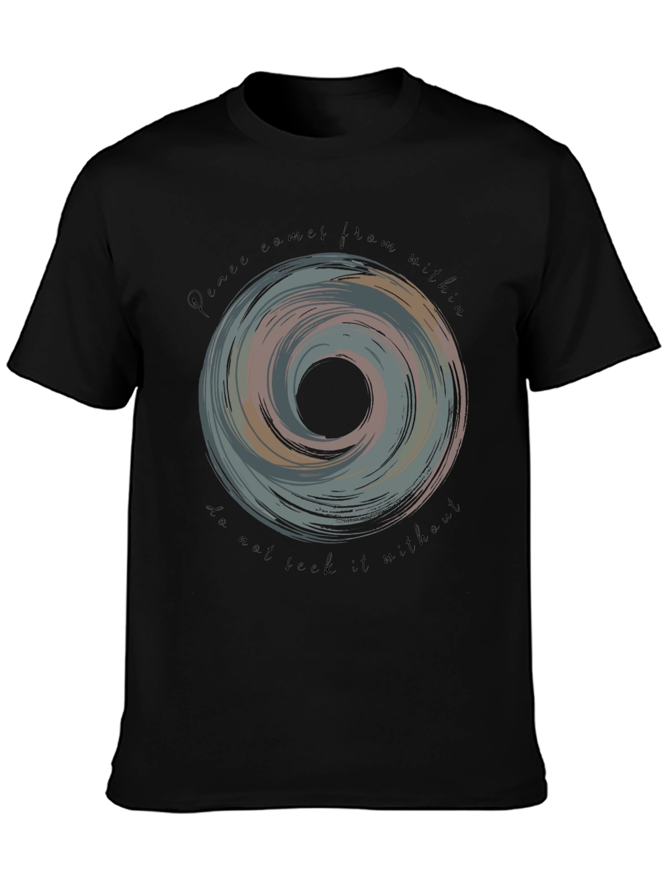 Peace Within Black Graphic Tee
