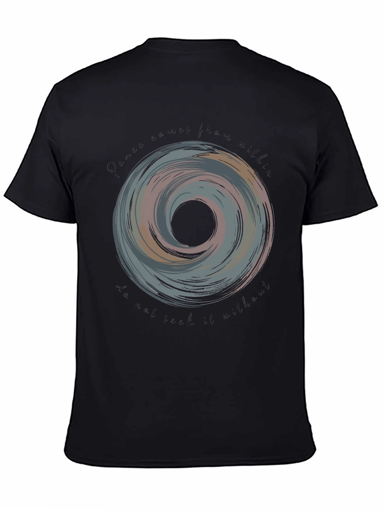 Peace Within Black Graphic Tee