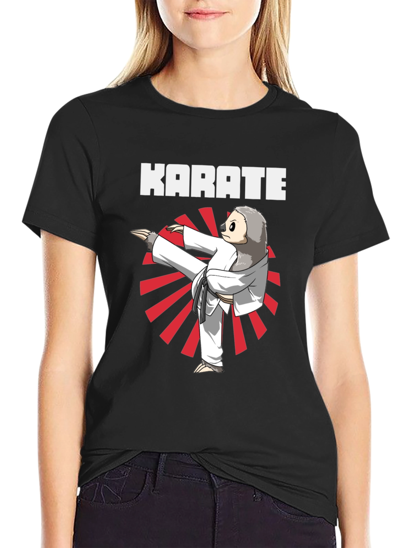 Karate Sloth T-Shirt - Funny Martial Arts Tee
