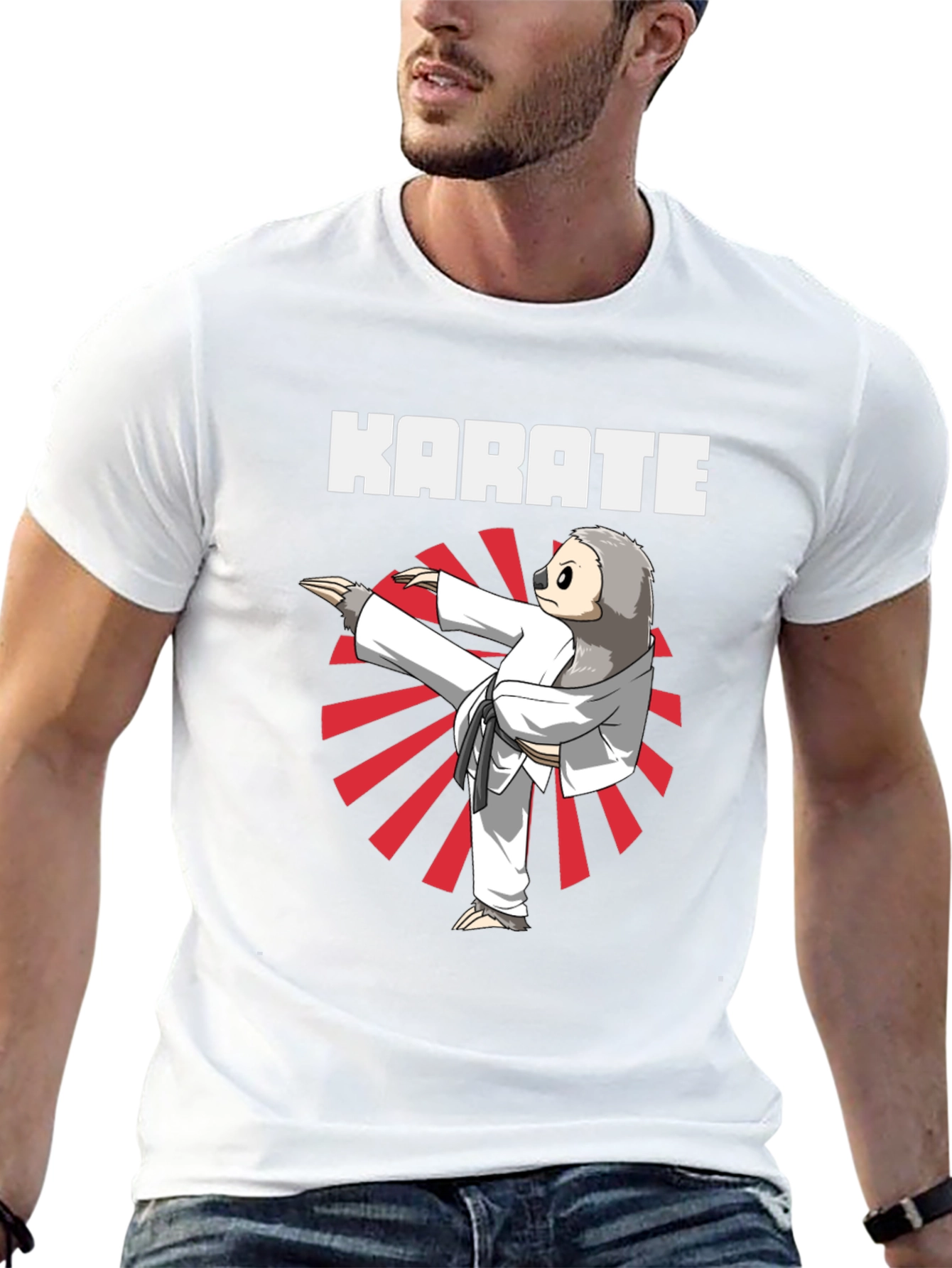 Karate Sloth T-Shirt - Funny Martial Arts Tee