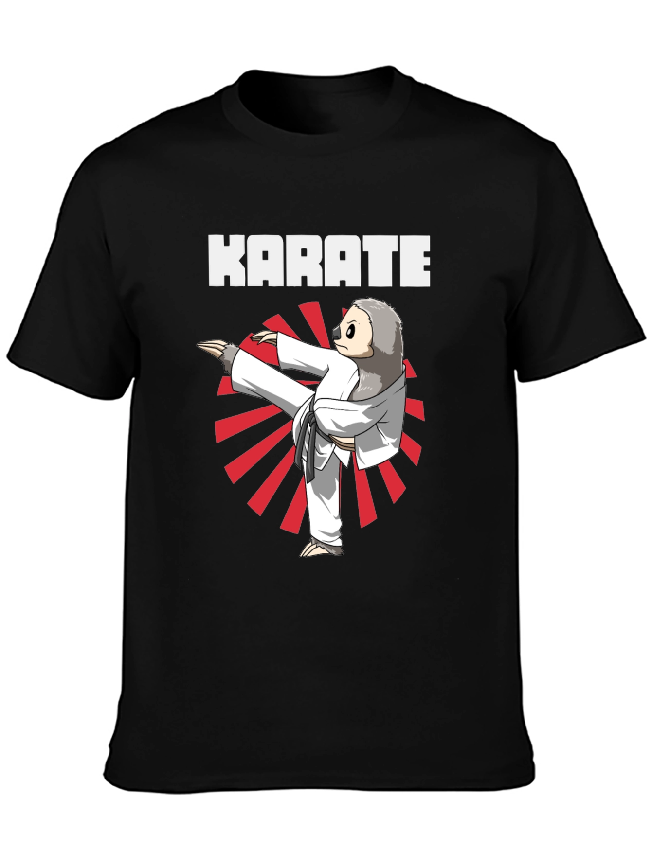 Karate Sloth T-Shirt - Funny Martial Arts Tee