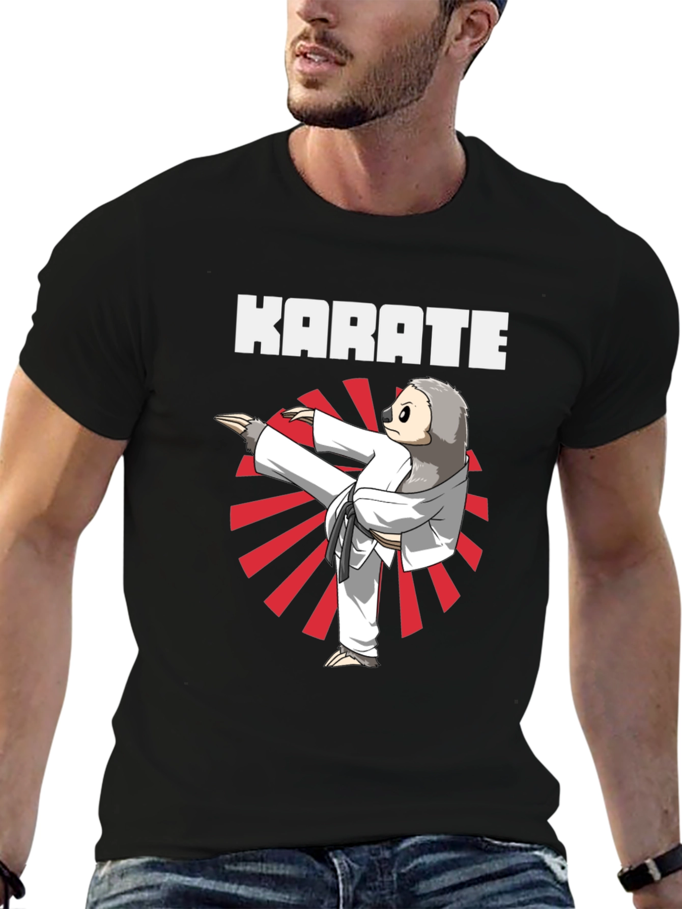 Karate Sloth T-Shirt - Funny Martial Arts Tee
