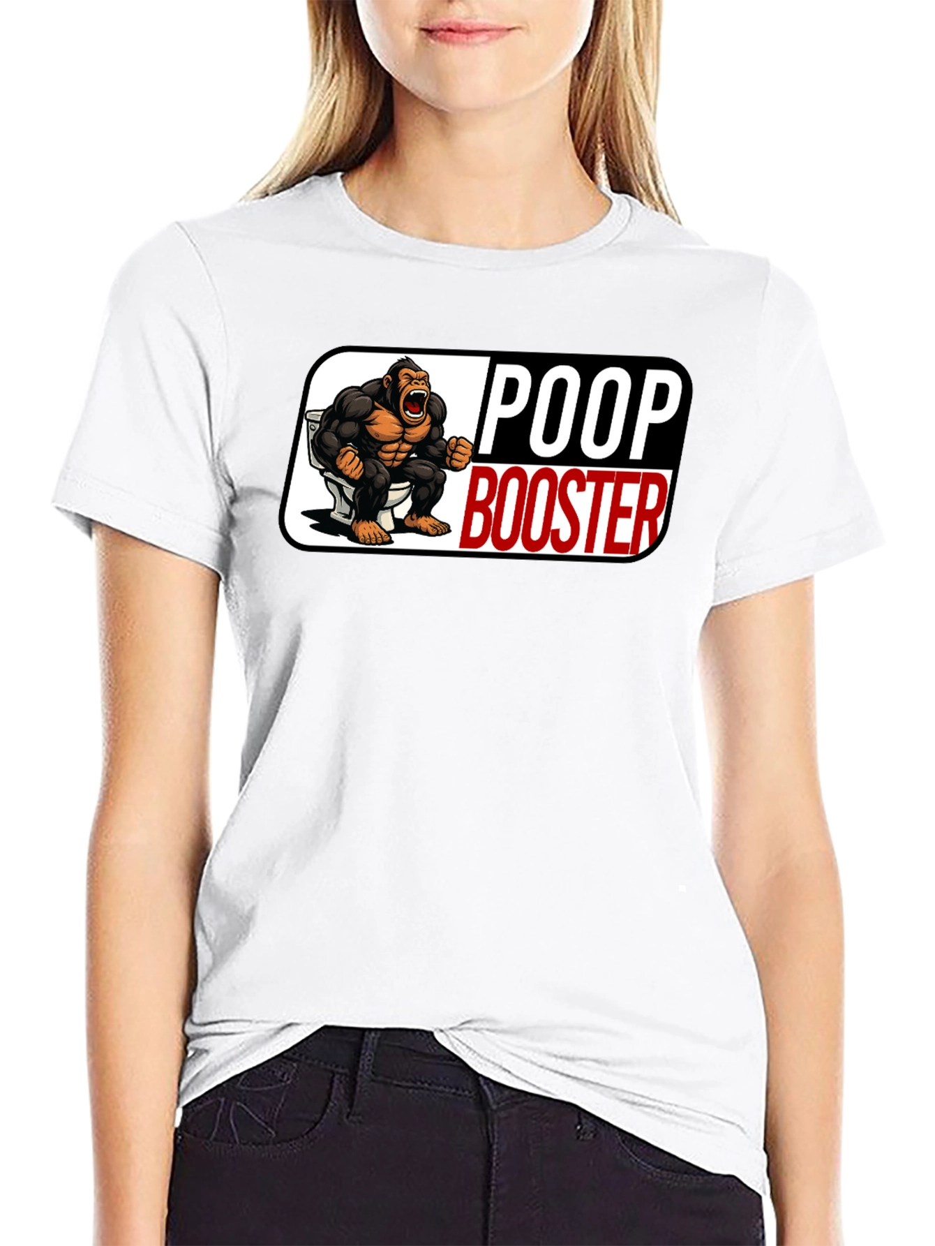 Poop Booster Gorilla Graphic T-Shirt