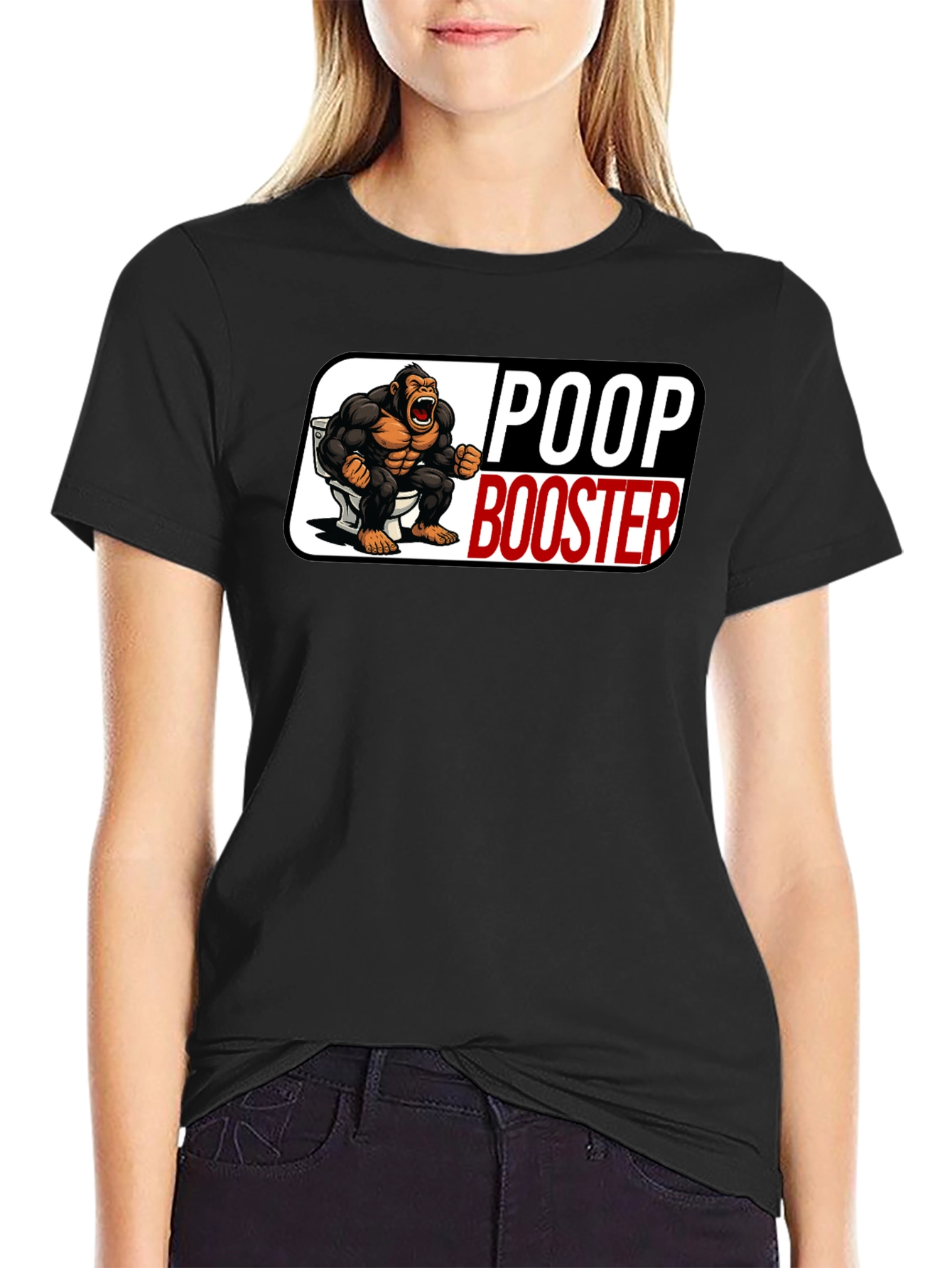 Poop Booster Gorilla Graphic T-Shirt