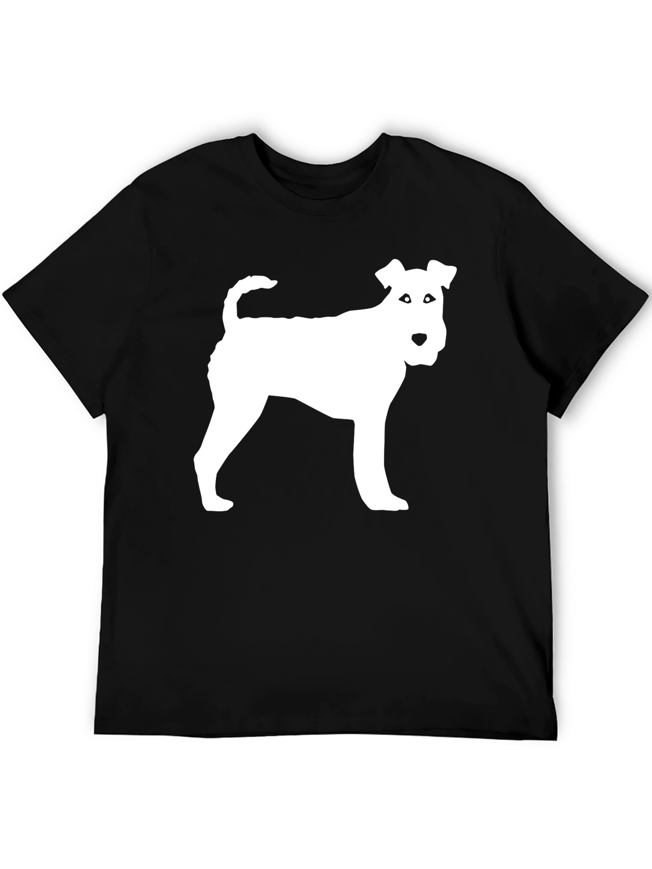 Fox Terrier Silhouette Tee - Black Cotton Blend