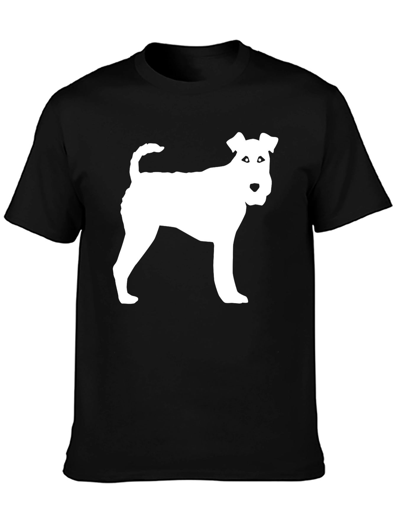Fox Terrier Silhouette Tee - Black Cotton Blend