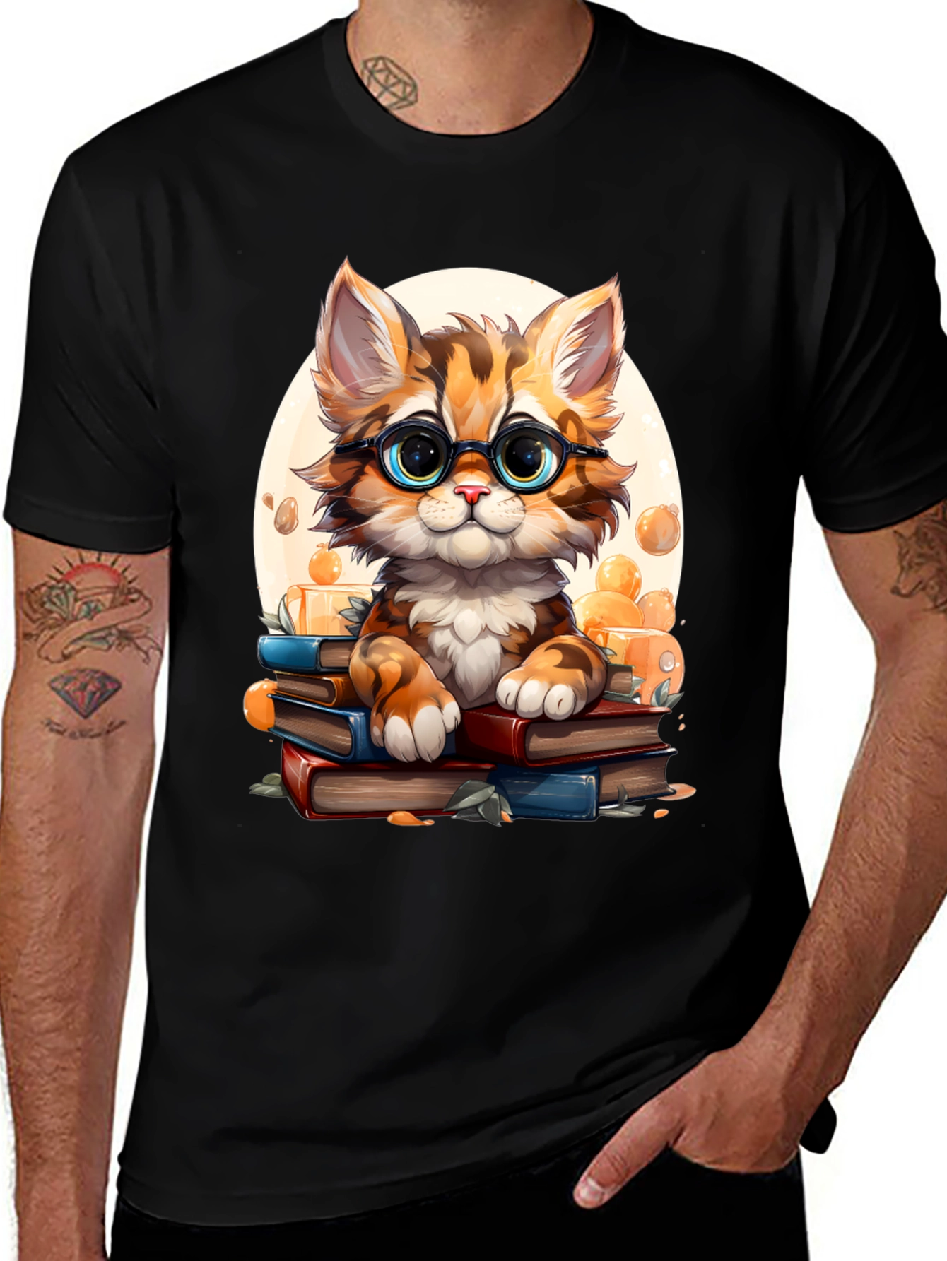 Bookish Cat Graphic Tee