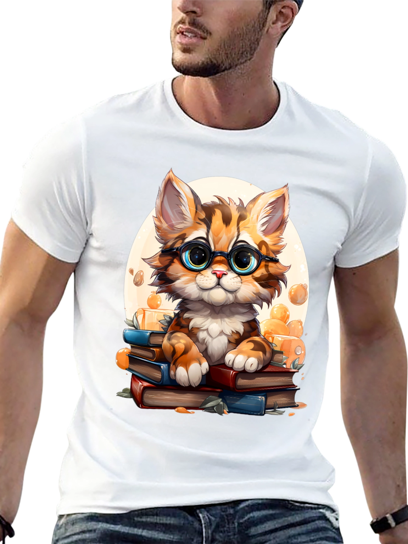 Bookish Cat Graphic Tee