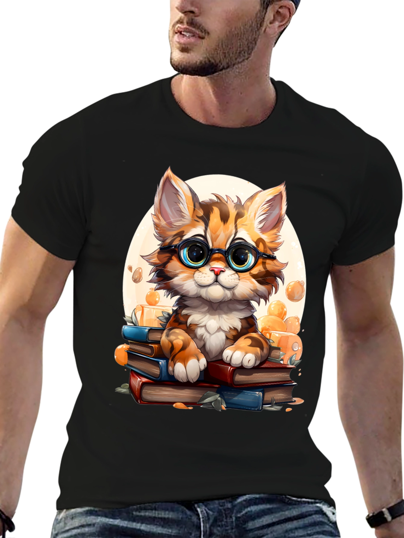 Bookish Cat Graphic Tee