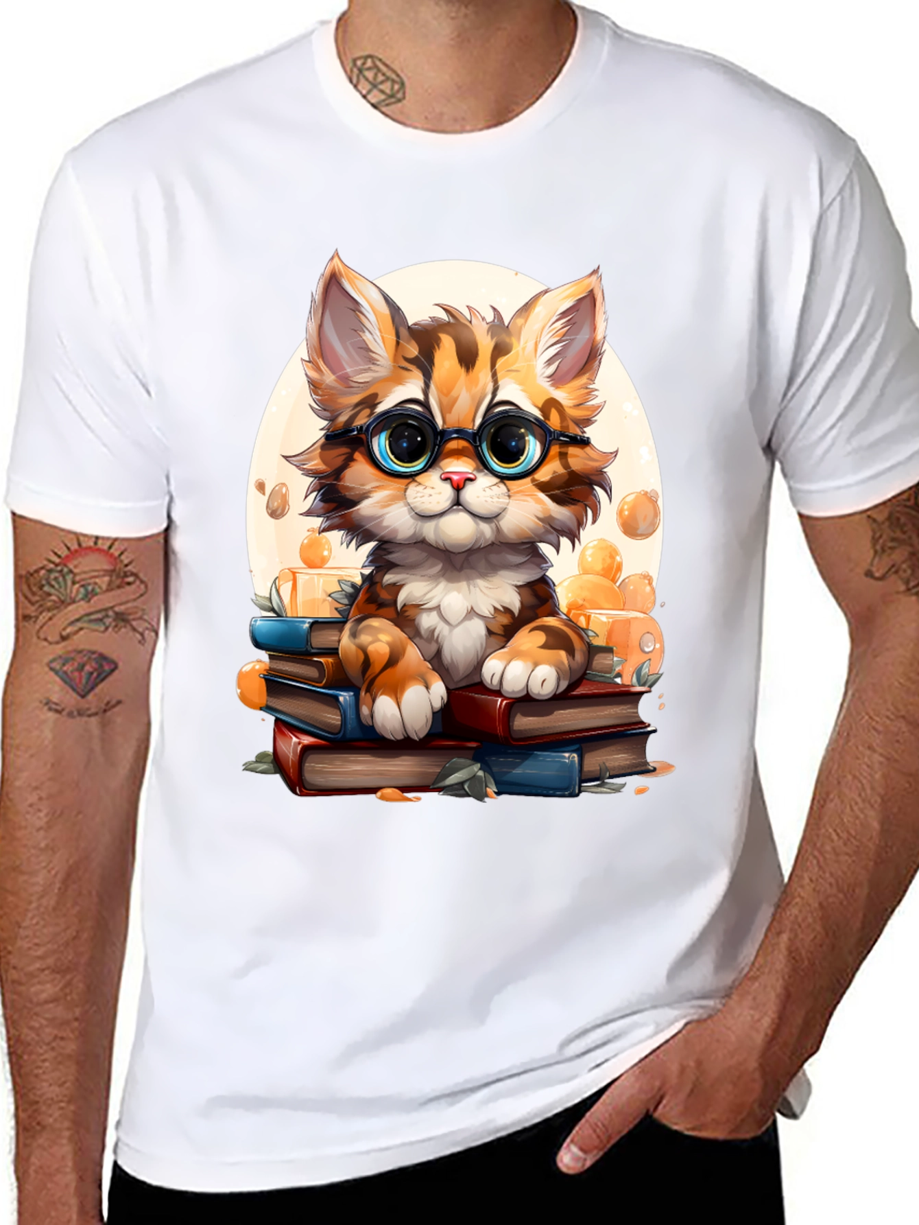 Bookish Cat Graphic Tee