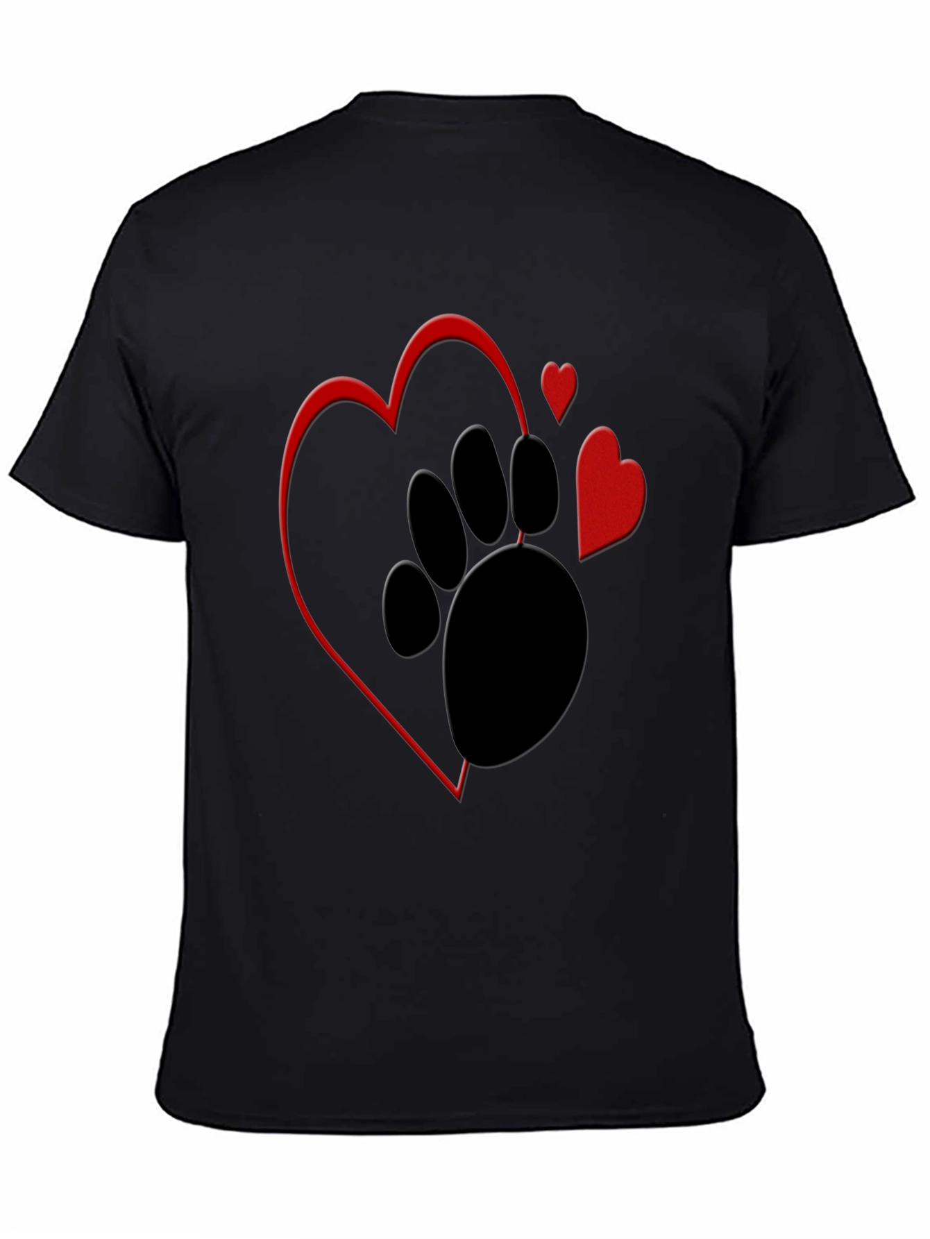 Dog Paw Heart Graphic Tee