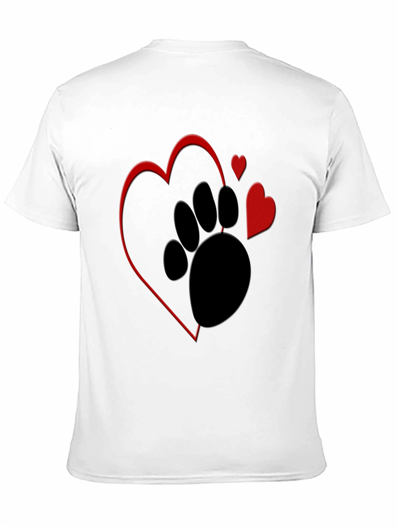 Dog Paw Heart Graphic Tee