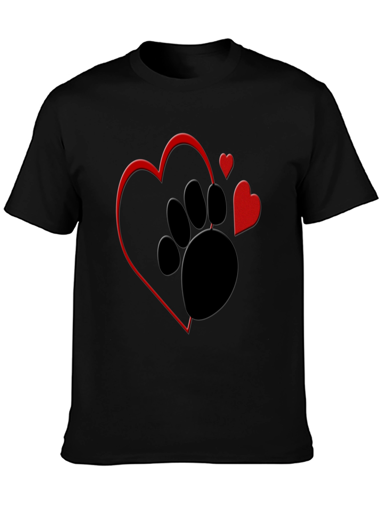 Dog Paw Heart Graphic Tee