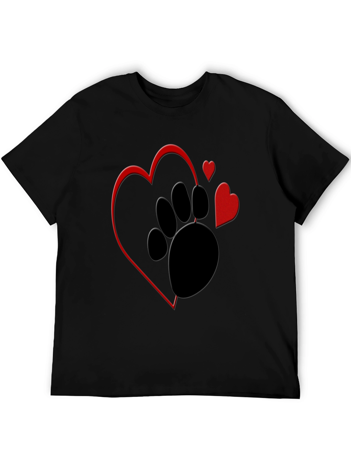 Dog Paw Heart Graphic Tee