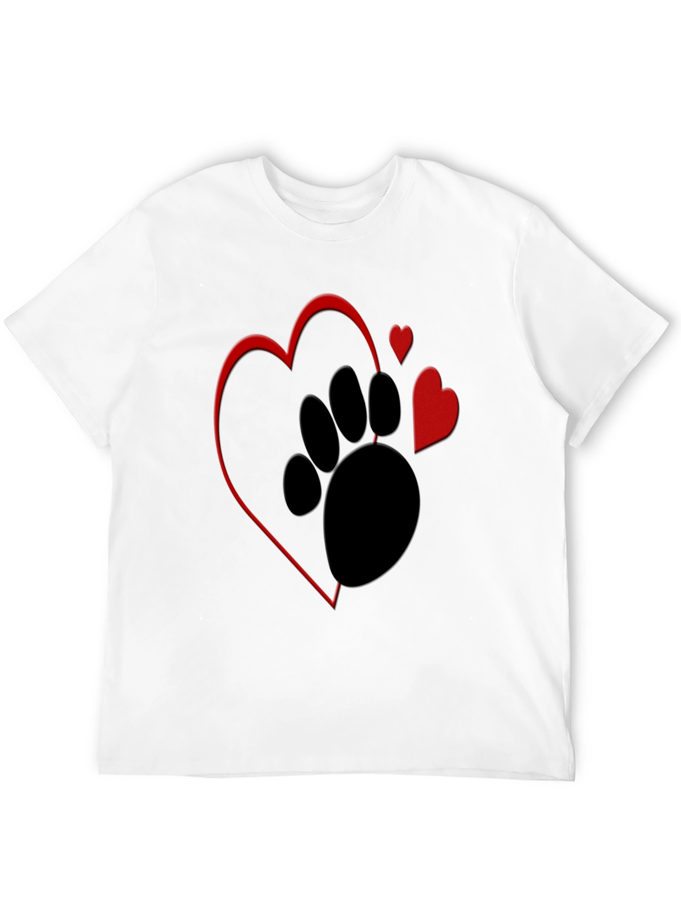Dog Paw Heart Graphic Tee