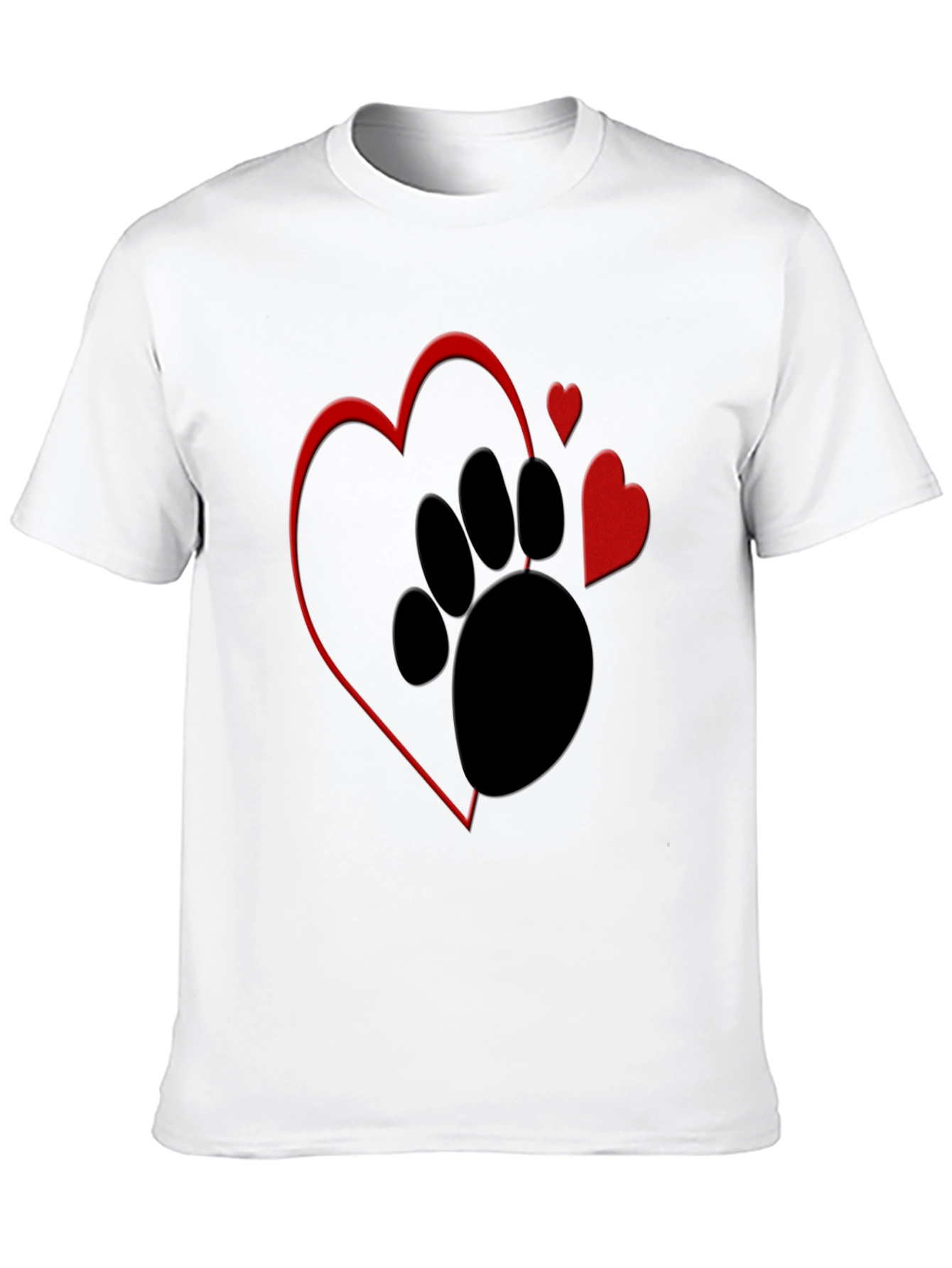 Dog Paw Heart Graphic Tee