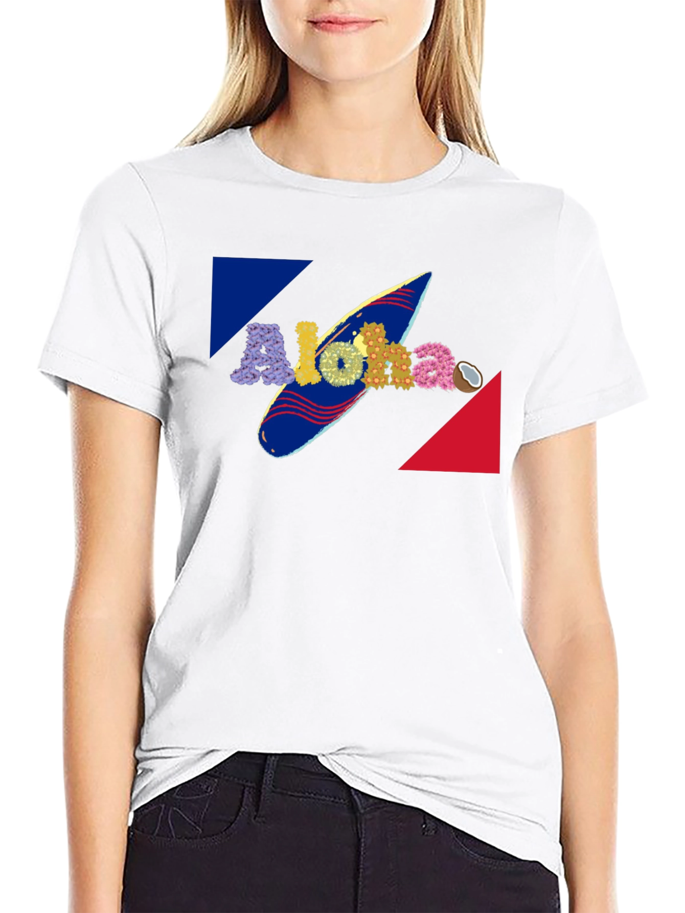 Aloha Surfboard Graphic Tee - Tropical Vibe
