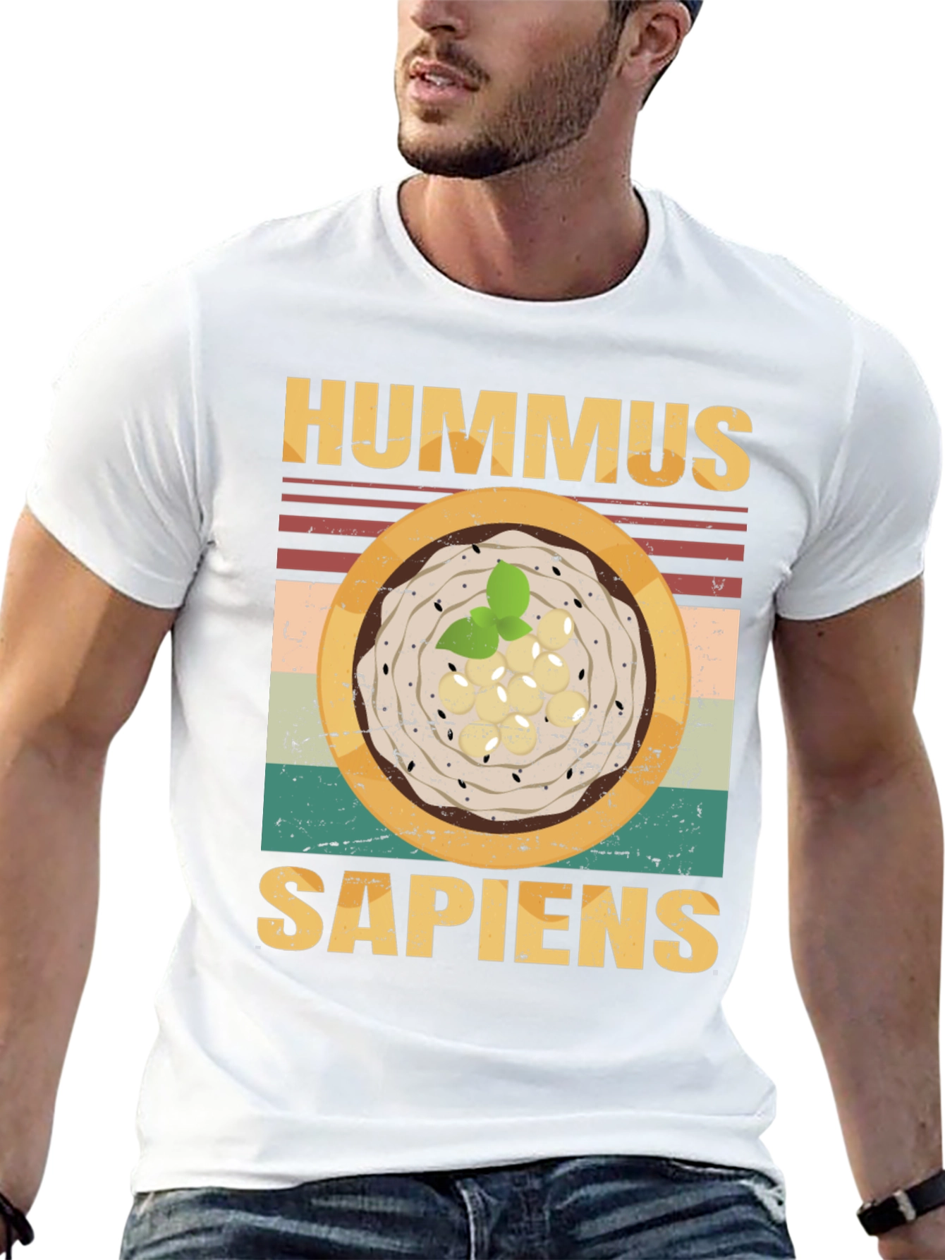 Hummus Sapiens Graphic Tee - Funny Food Lovers T-Shirt