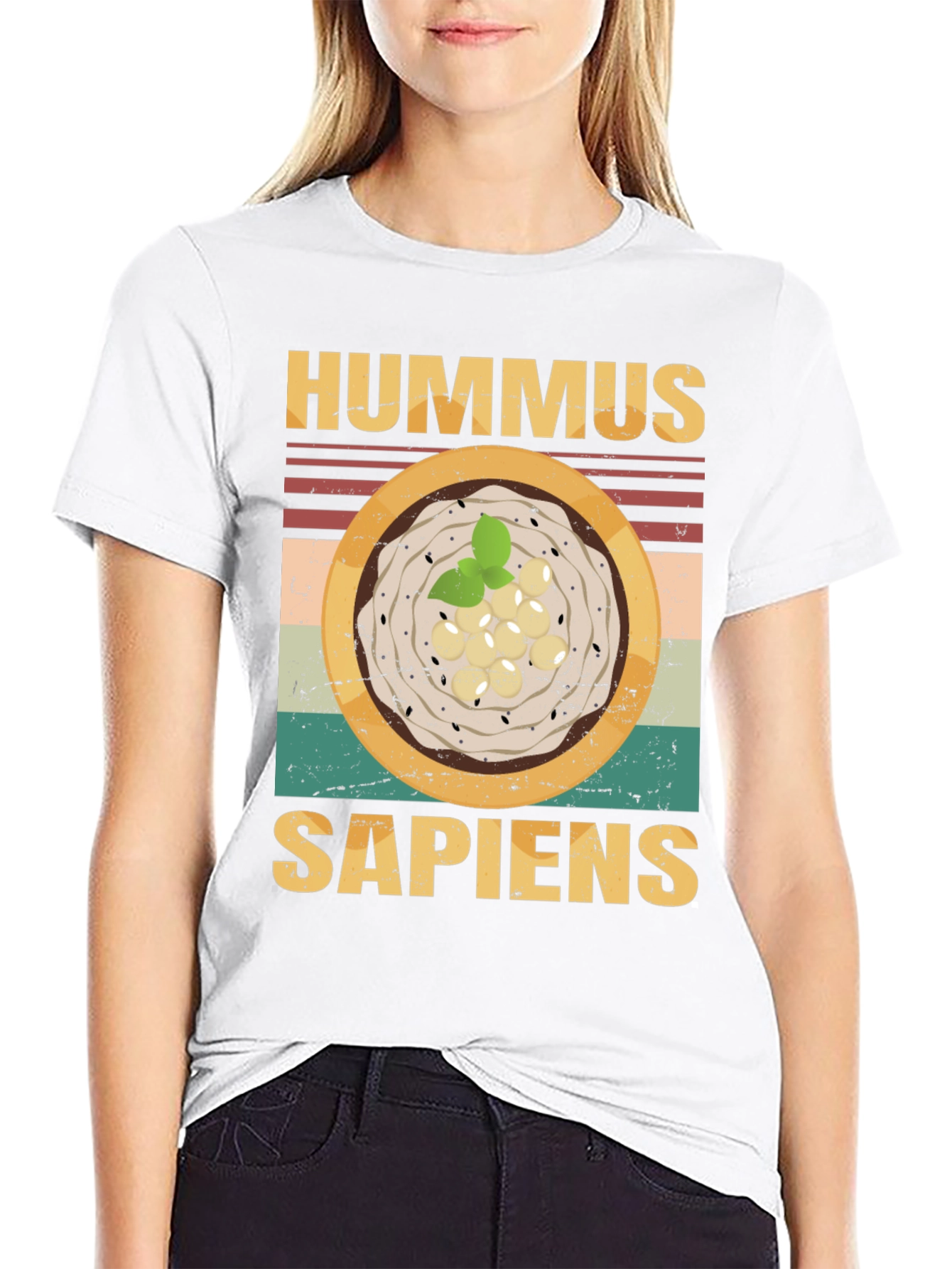Hummus Sapiens Graphic Tee - Funny Food Lovers T-Shirt