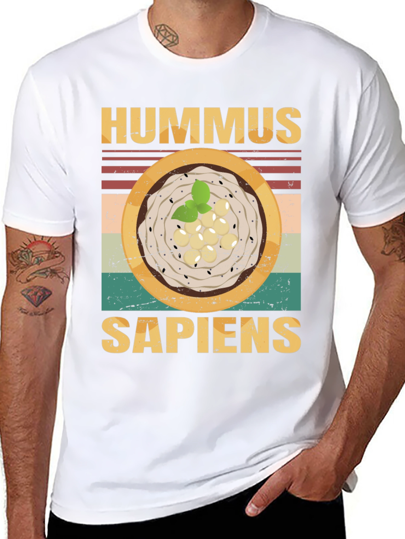 Hummus Sapiens Graphic Tee - Funny Food Lovers T-Shirt