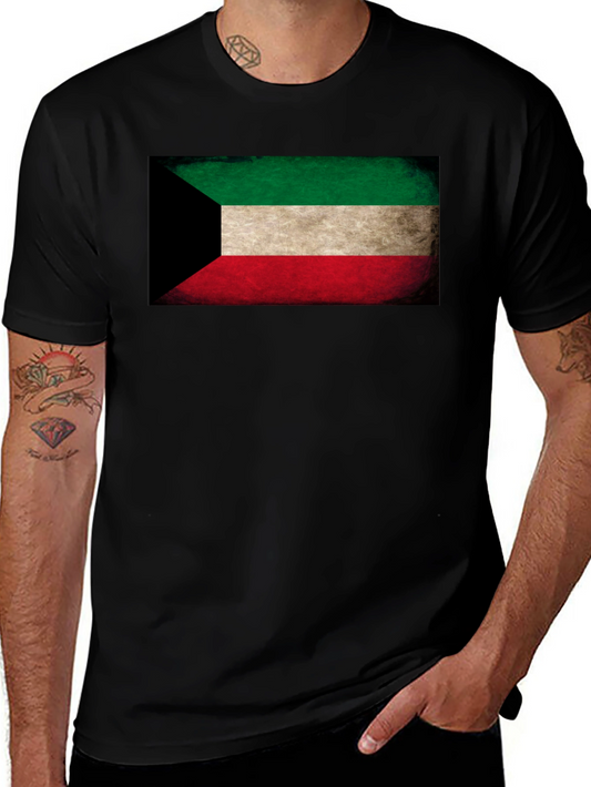 Kuwait Flag T-Shirt - Distressed Design