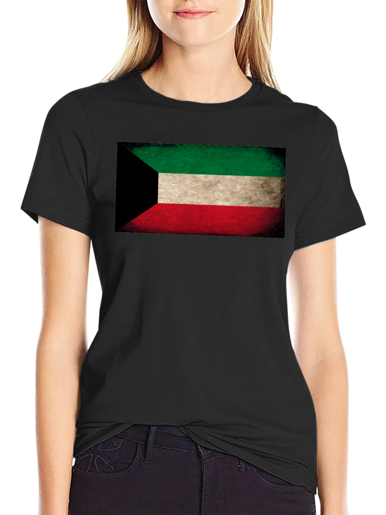 Kuwait Flag T-Shirt - Distressed Design