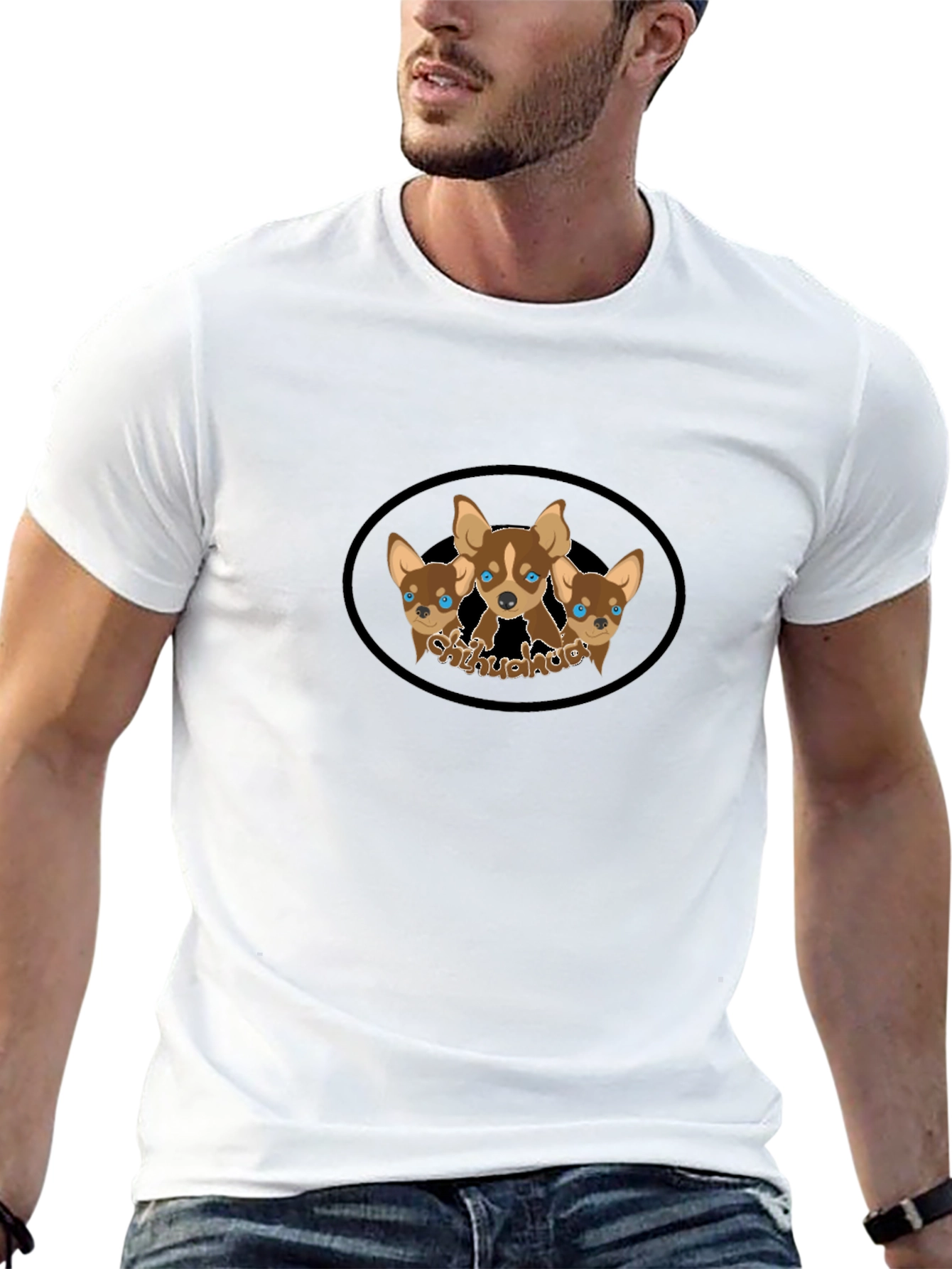 Chihuahua Dog Lover Graphic Tee - Black