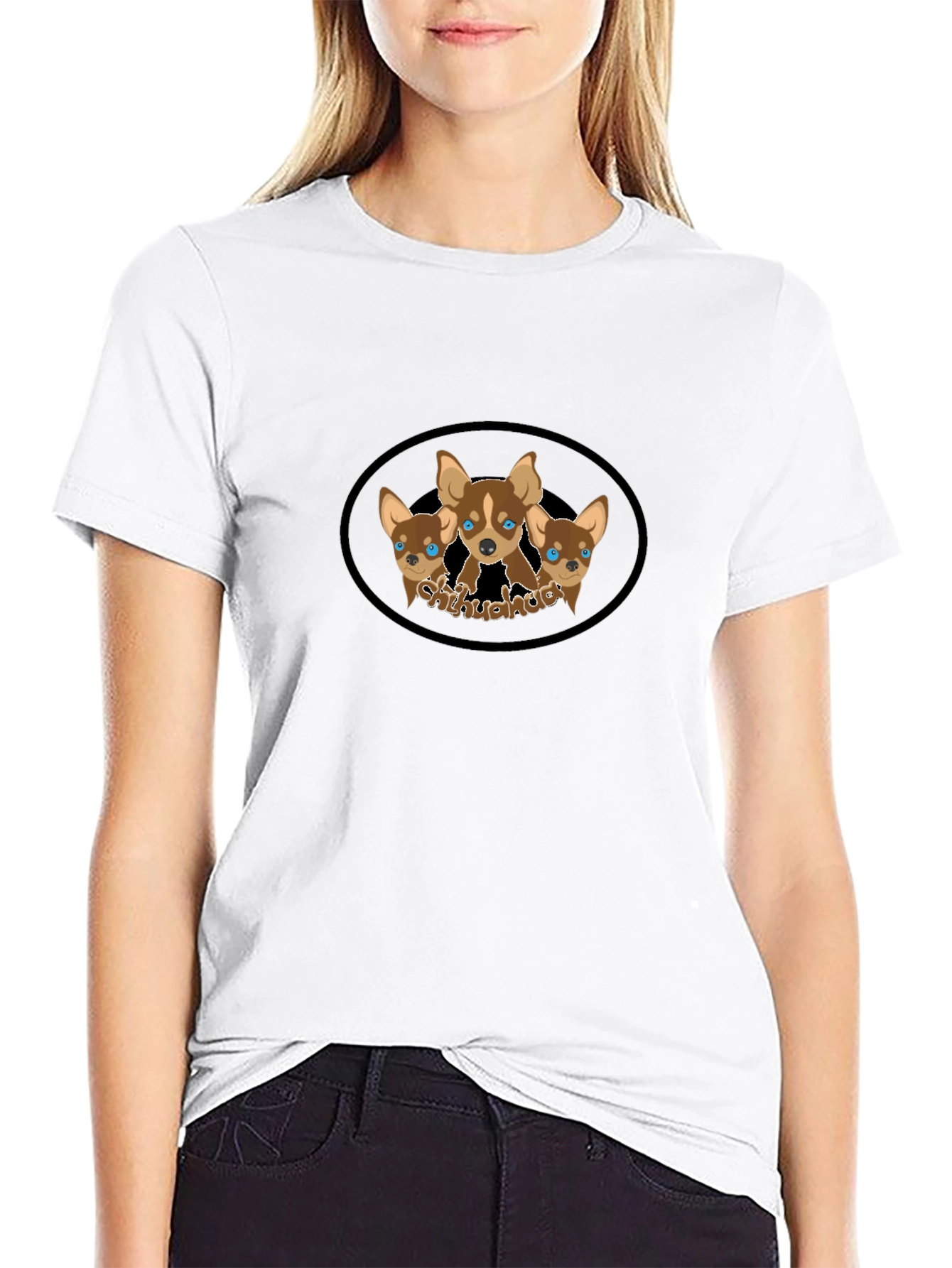 Chihuahua Dog Lover Graphic Tee - Black