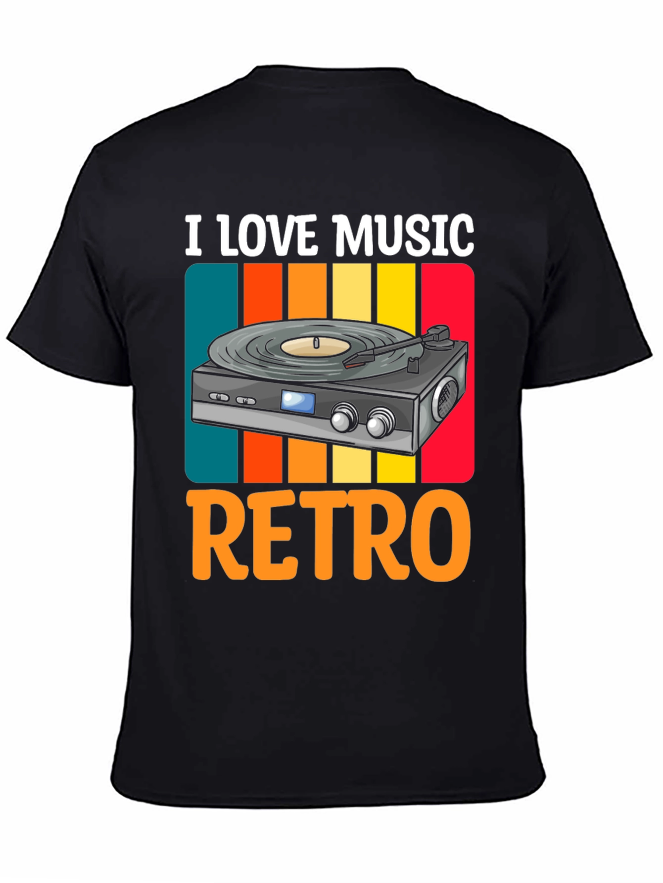 Retro Music Lover Graphic T-Shirt