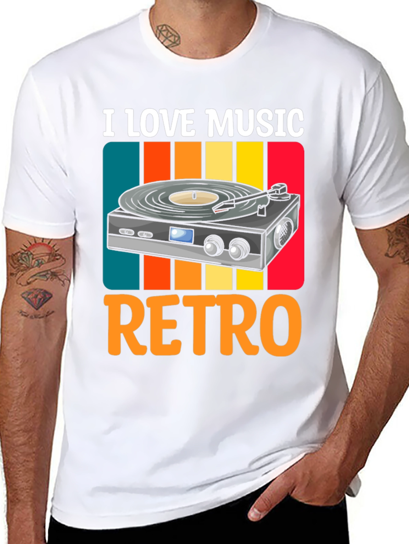 Retro Music Lover Graphic T-Shirt