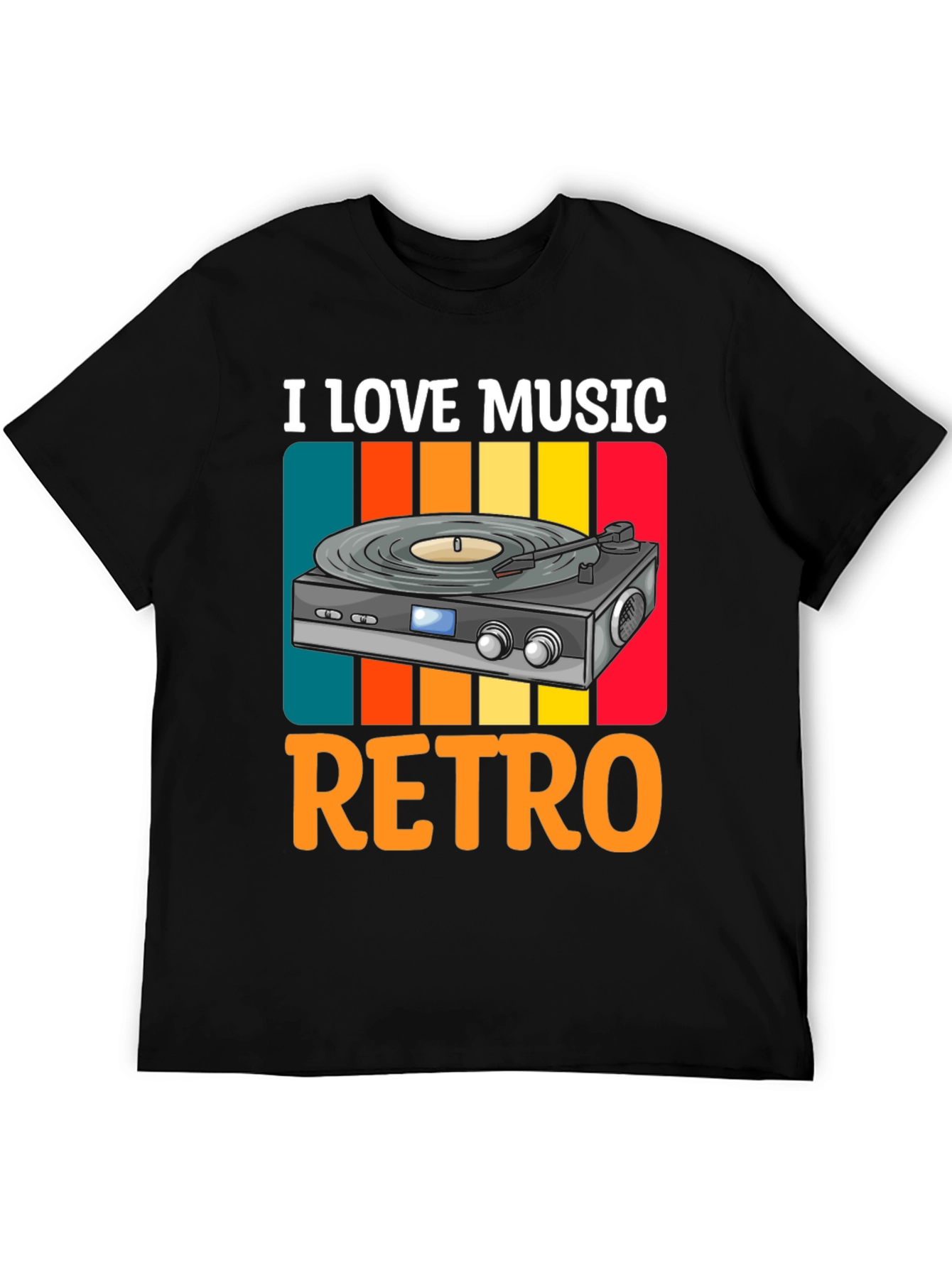 Retro Music Lover Graphic T-Shirt