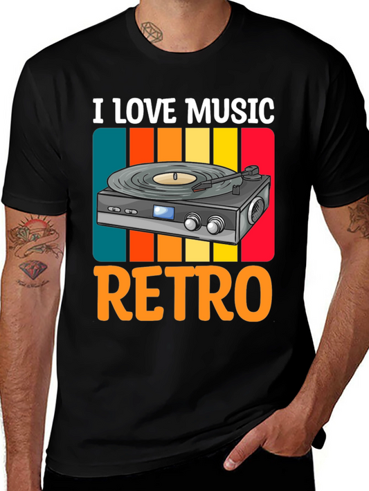Retro Music Lover Graphic T-Shirt