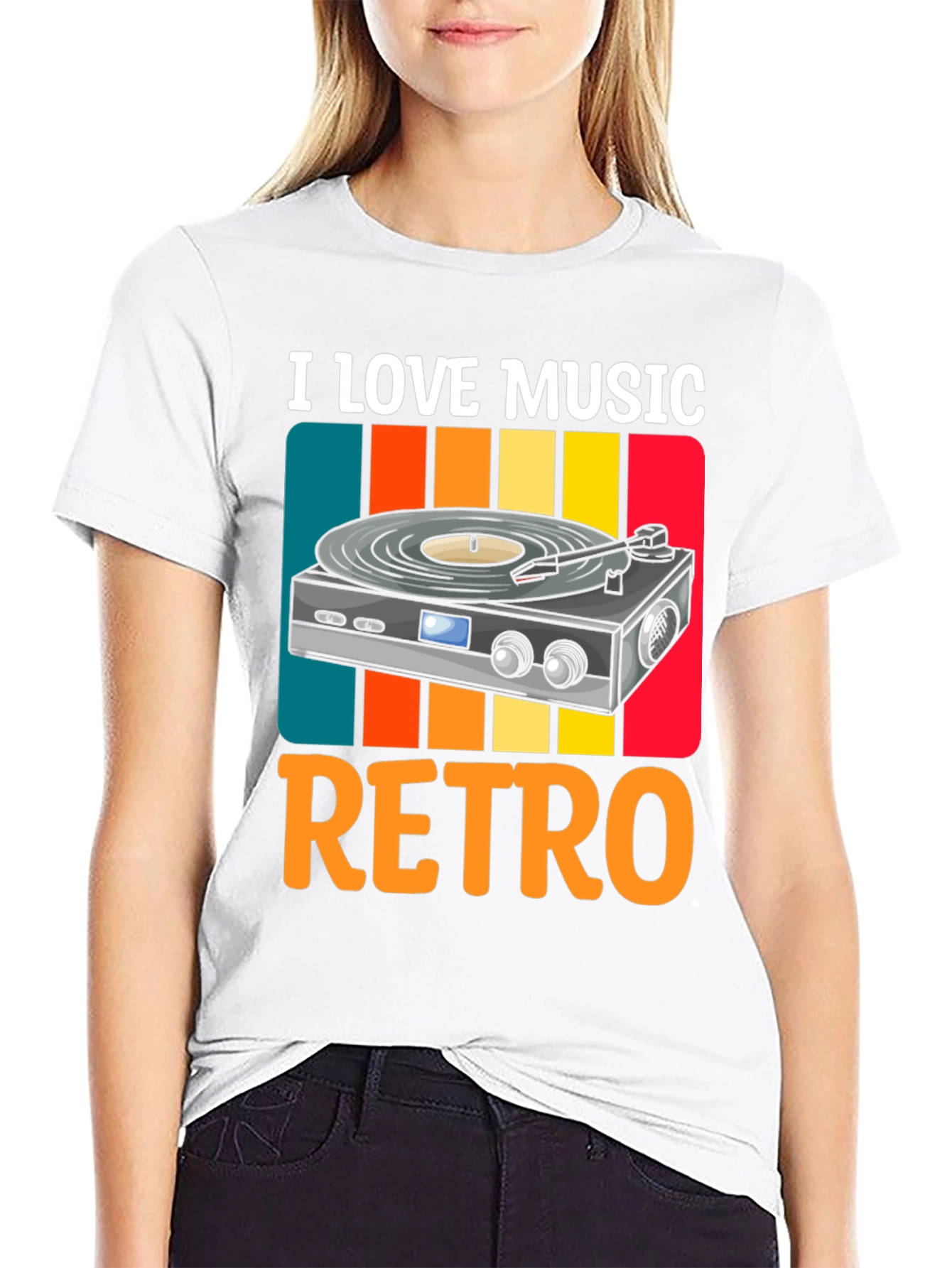 Retro Music Lover Graphic T-Shirt