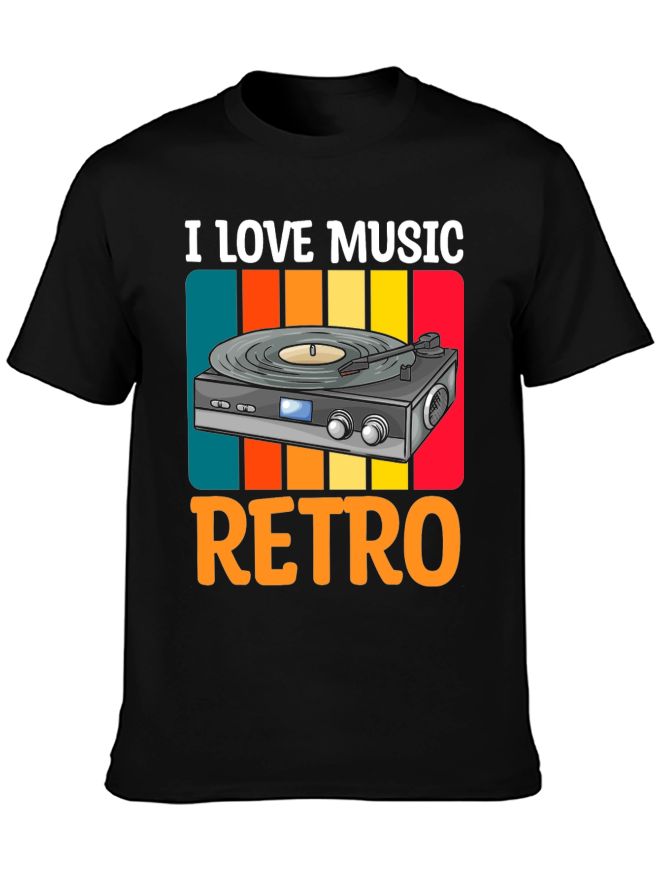 Retro Music Lover Graphic T-Shirt