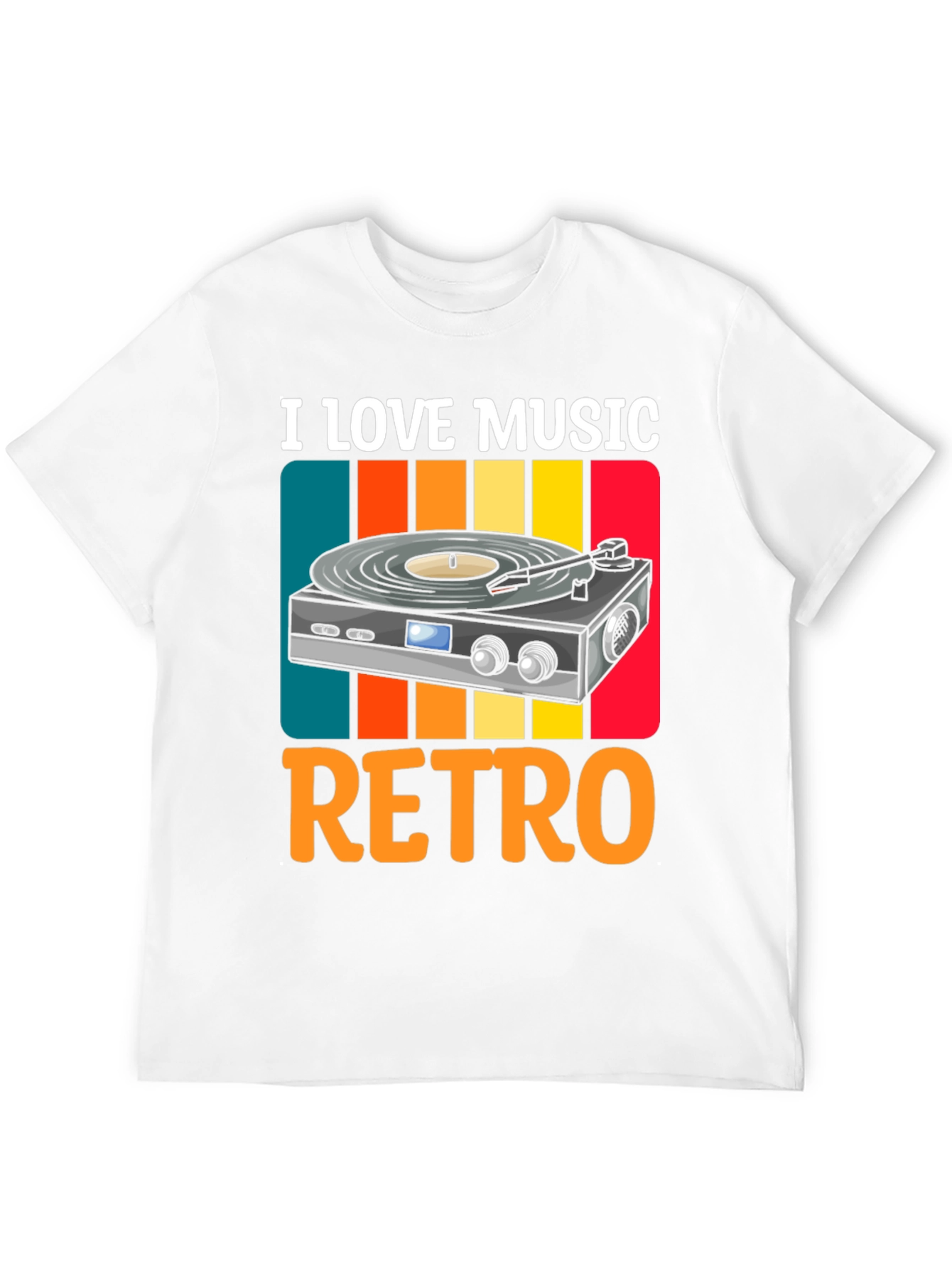 Retro Music Lover Graphic T-Shirt