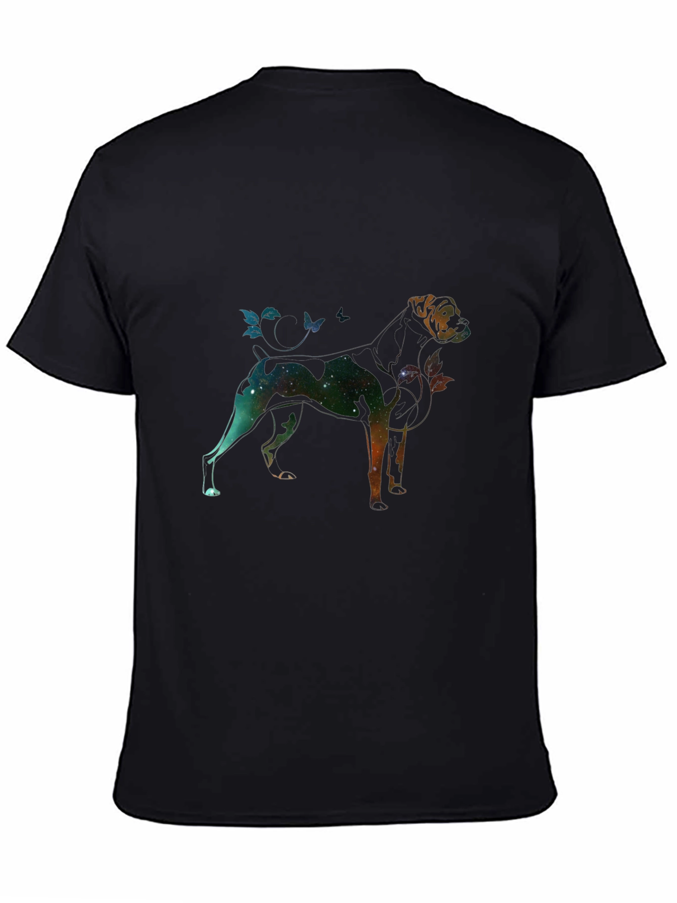 Galaxy Dog Graphic Tee - Black Unisex T-Shirt