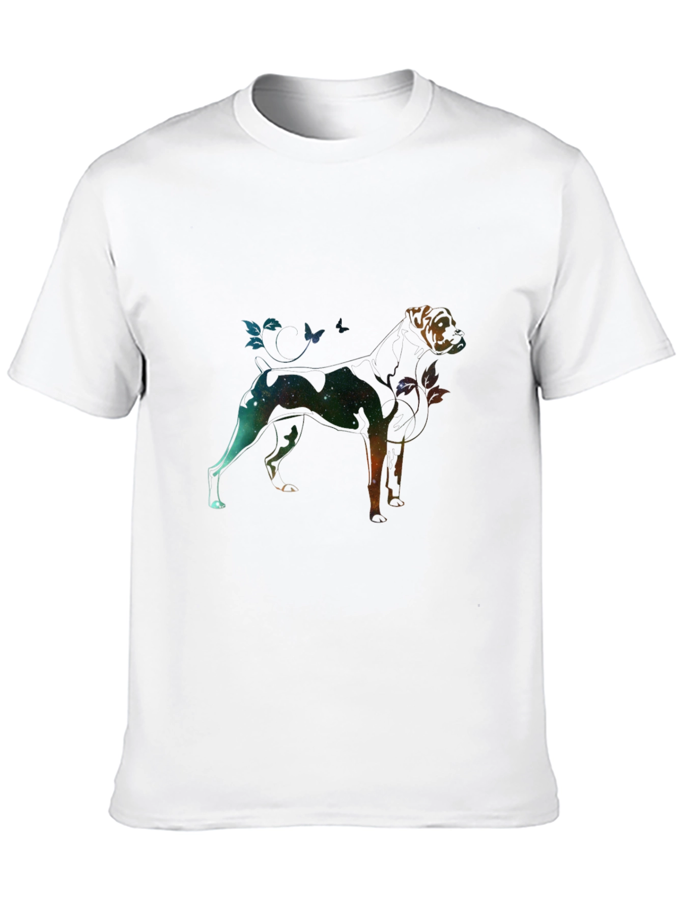 Galaxy Dog Graphic Tee - Black Unisex T-Shirt