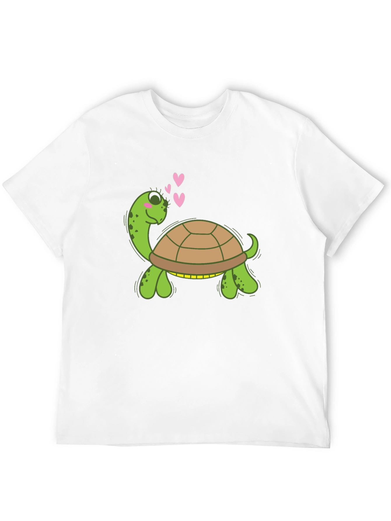 Cute Turtle Graphic Tee - Black Crewneck Shirt
