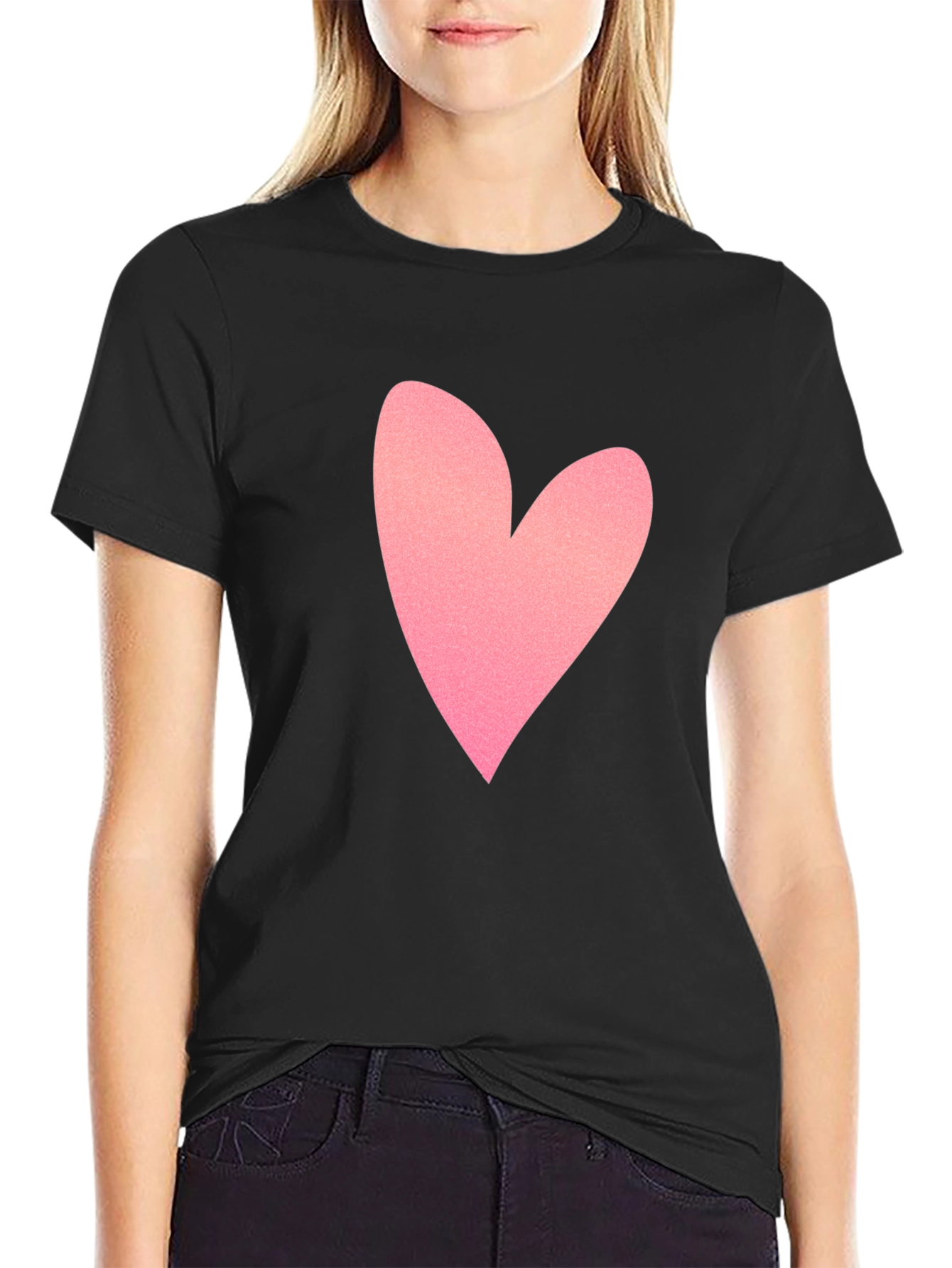 Heart Graphic Tee - Classic Black T-Shirt