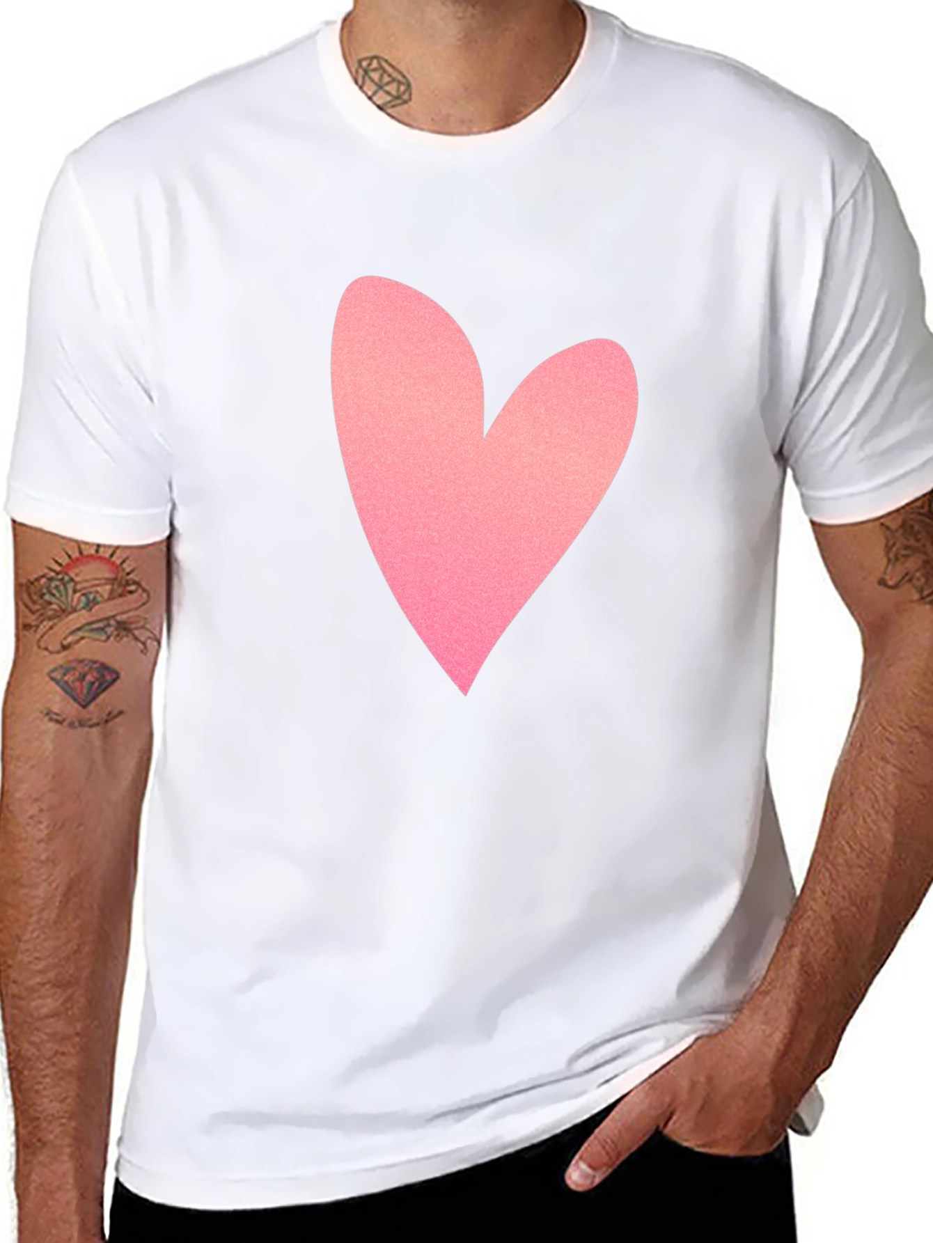 Heart Graphic Tee - Classic Black T-Shirt