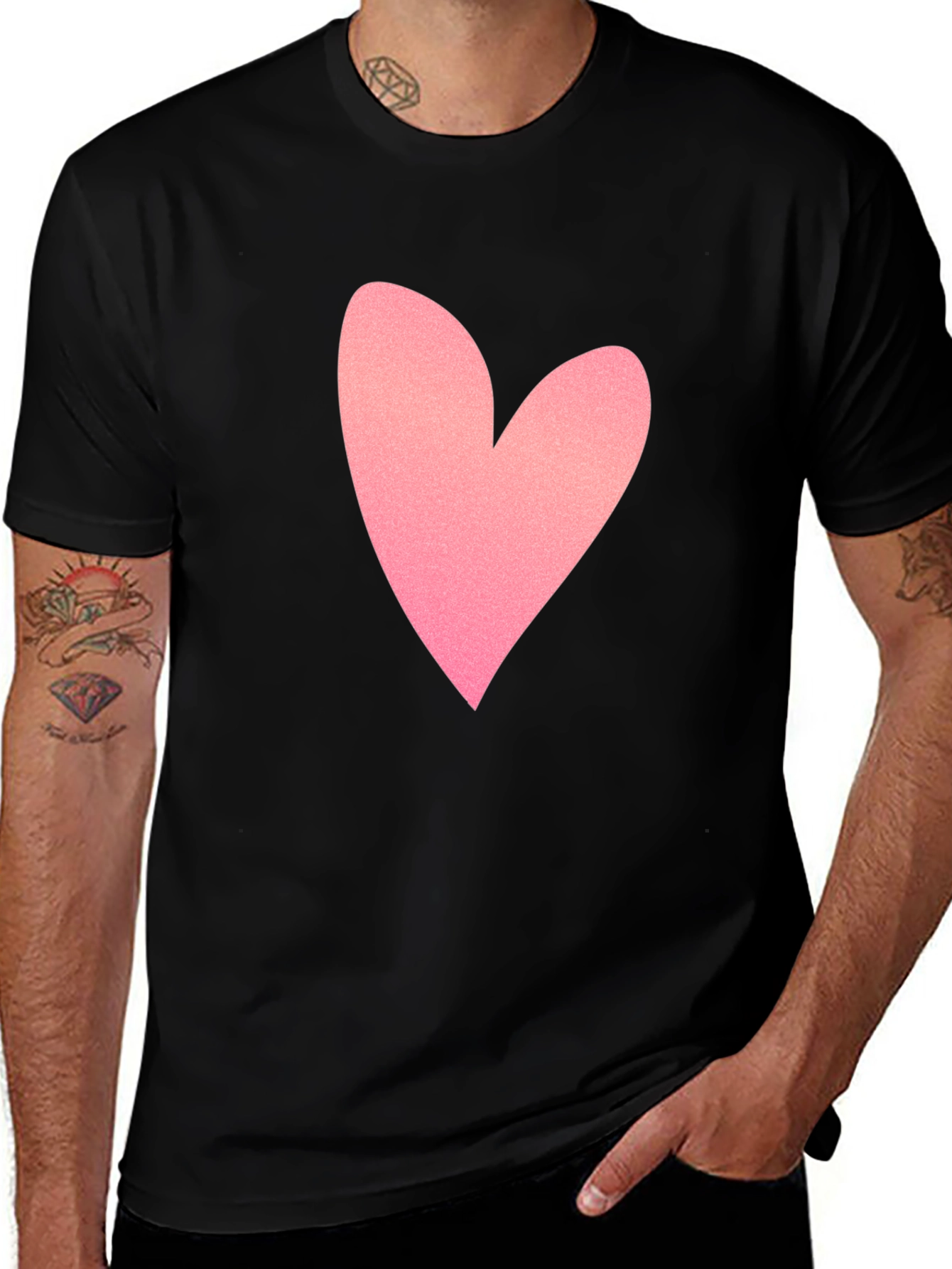 Heart Graphic Tee - Classic Black T-Shirt