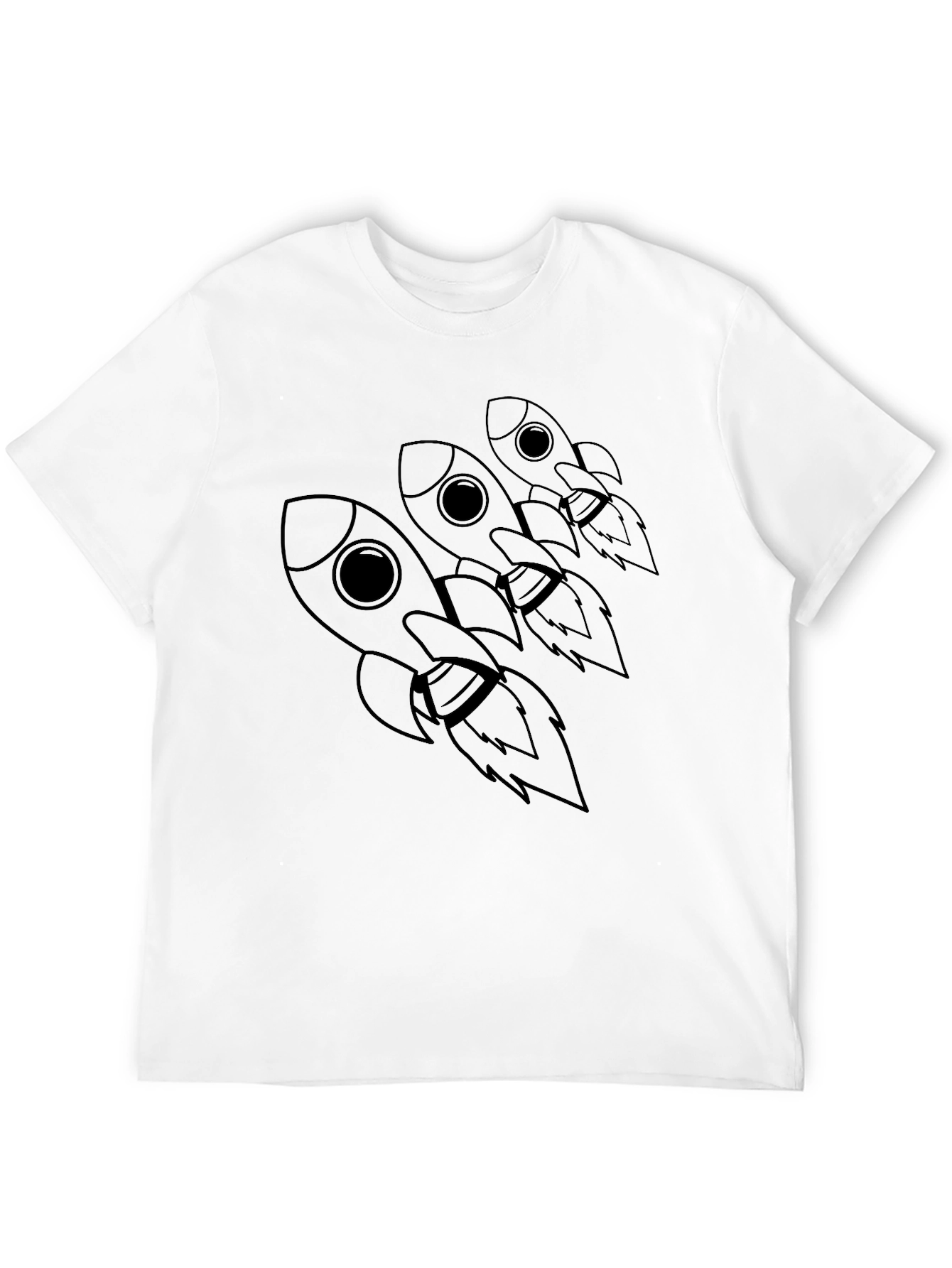 Rocket Launch Graphic Tee - Black Cotton Blend