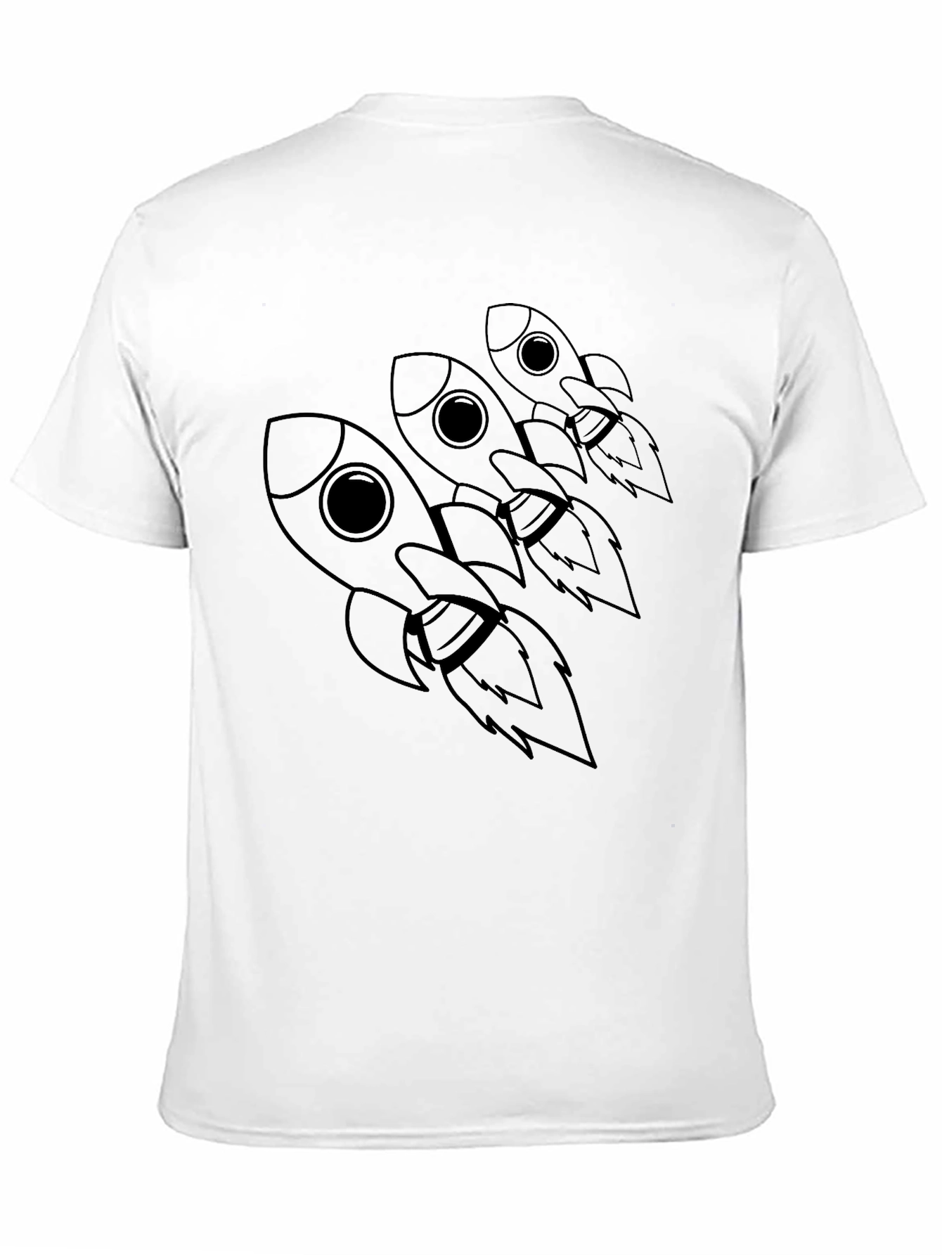 Rocket Launch Graphic Tee - Black Cotton Blend