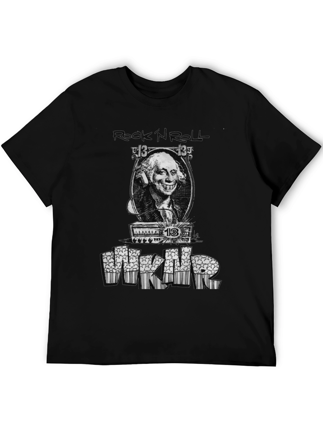 Rock N Roll Washington Graphic Tee - Black