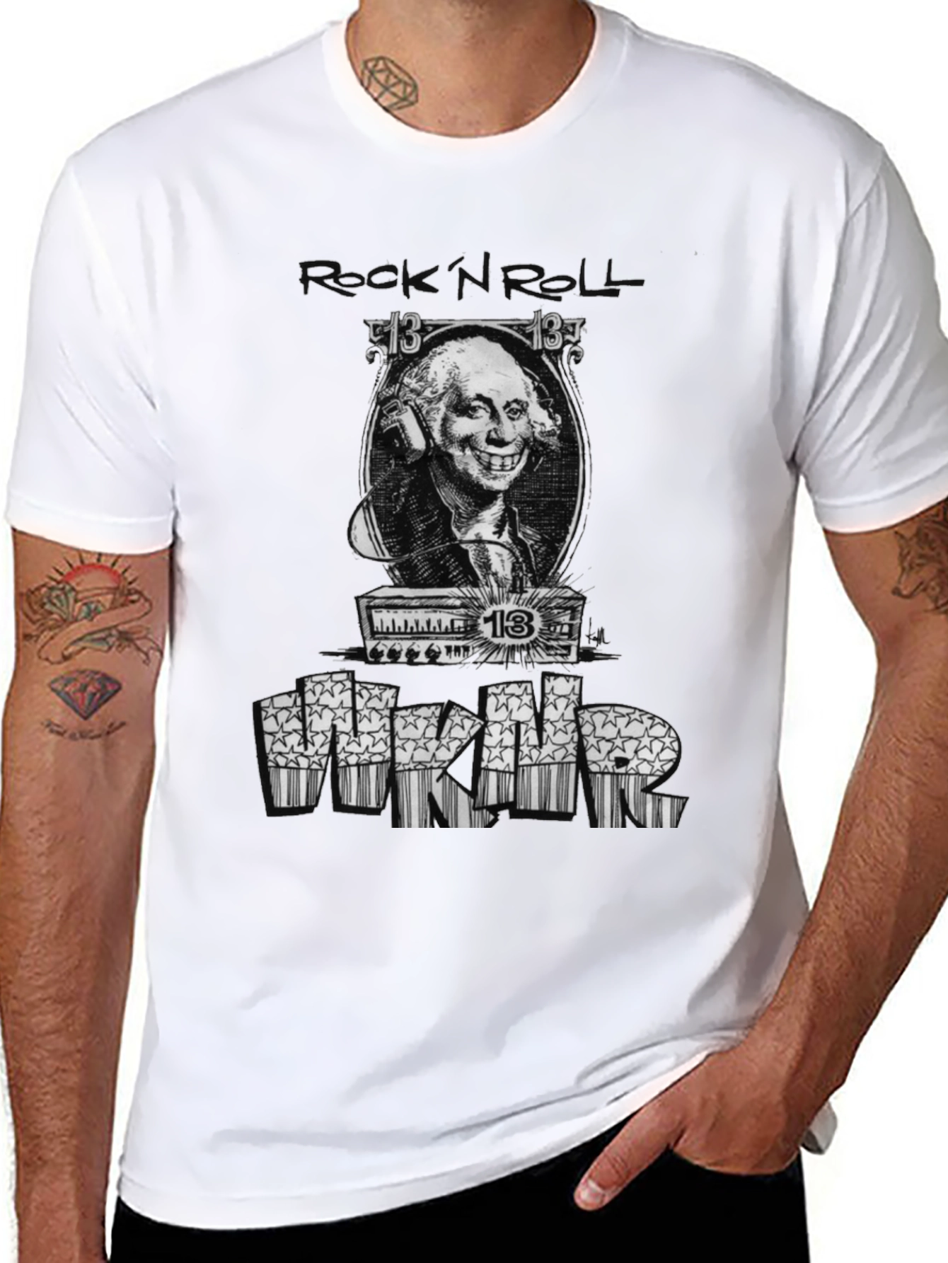 Rock N Roll Washington Graphic Tee - Black