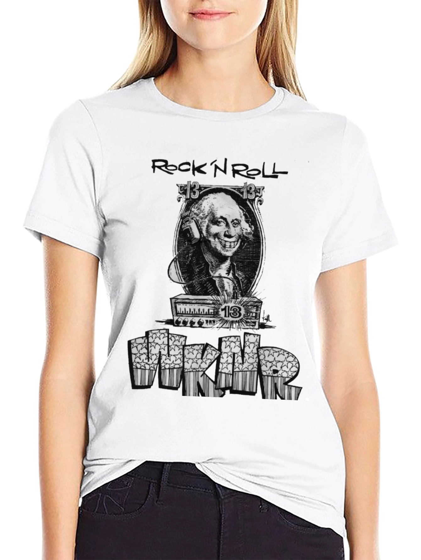 Rock N Roll Washington Graphic Tee - Black