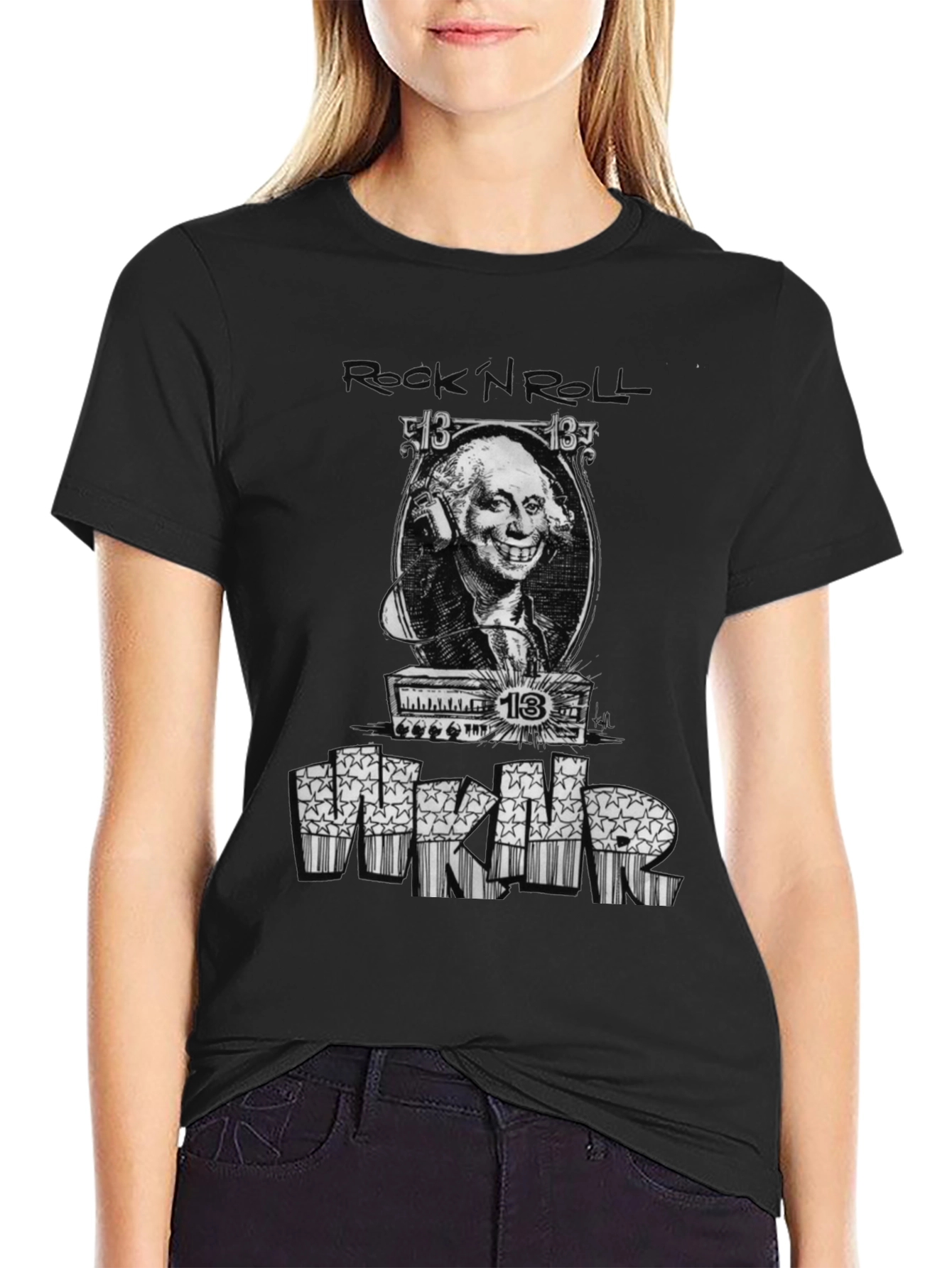 Rock N Roll Washington Graphic Tee - Black